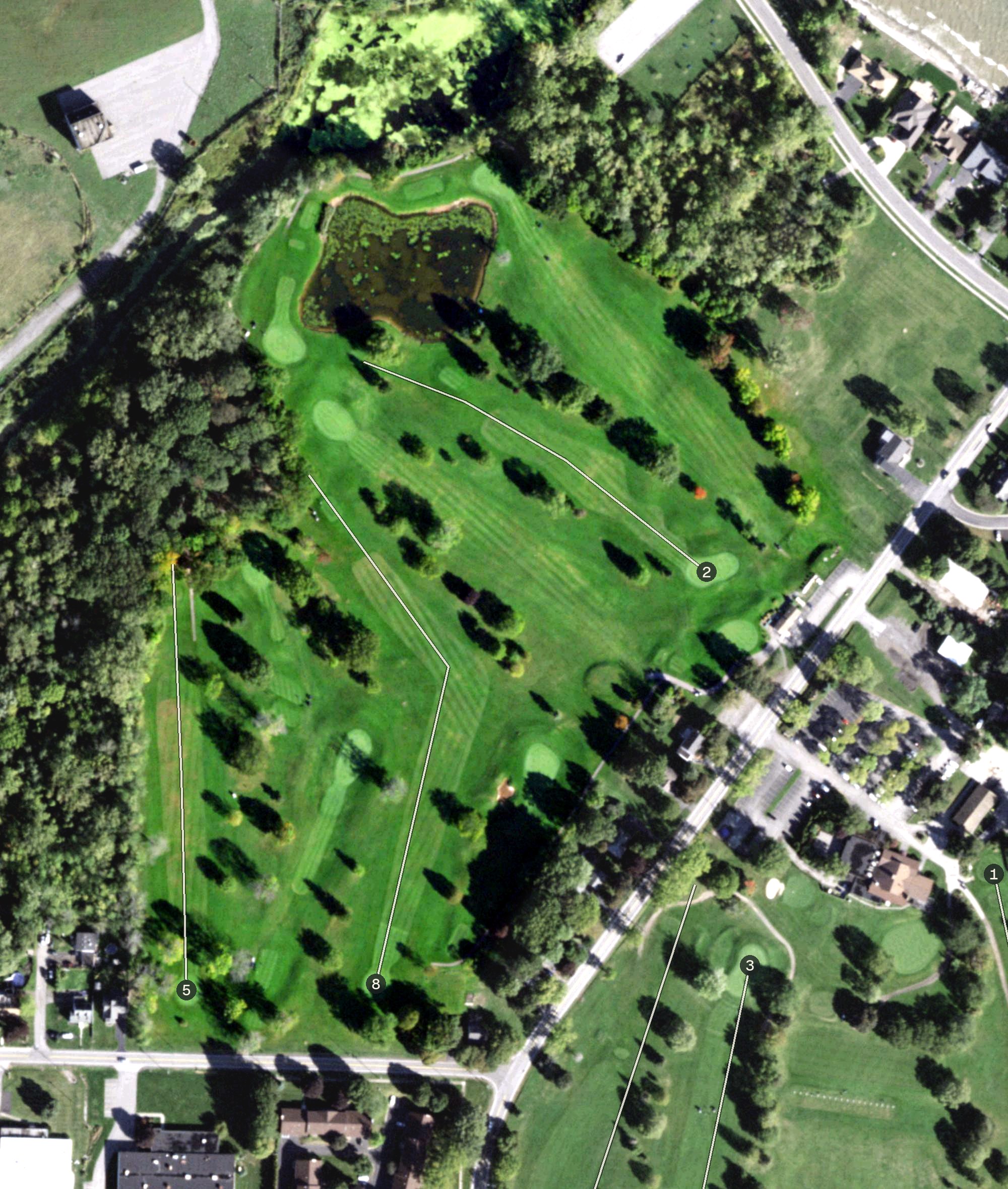 Aerial view of Shore Acres Executive Course, NY