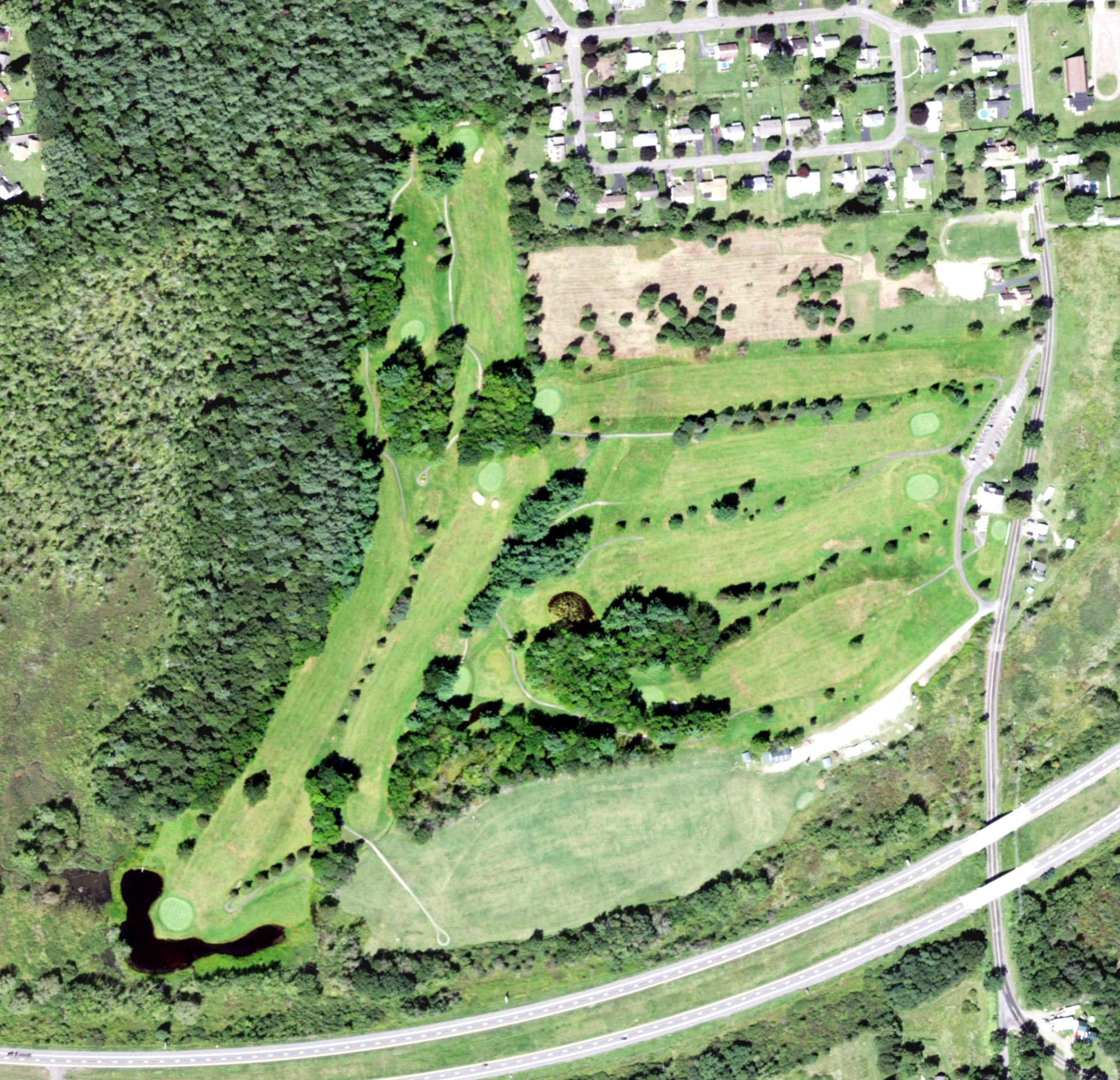 Aerial view of Sidney Golf & Country Club, NY