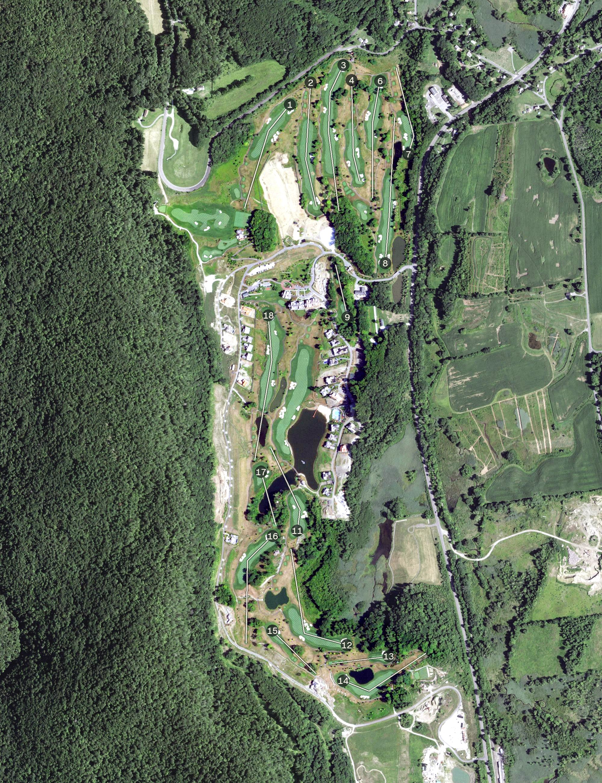 Aerial view of Silo Ridge Field Club, NY