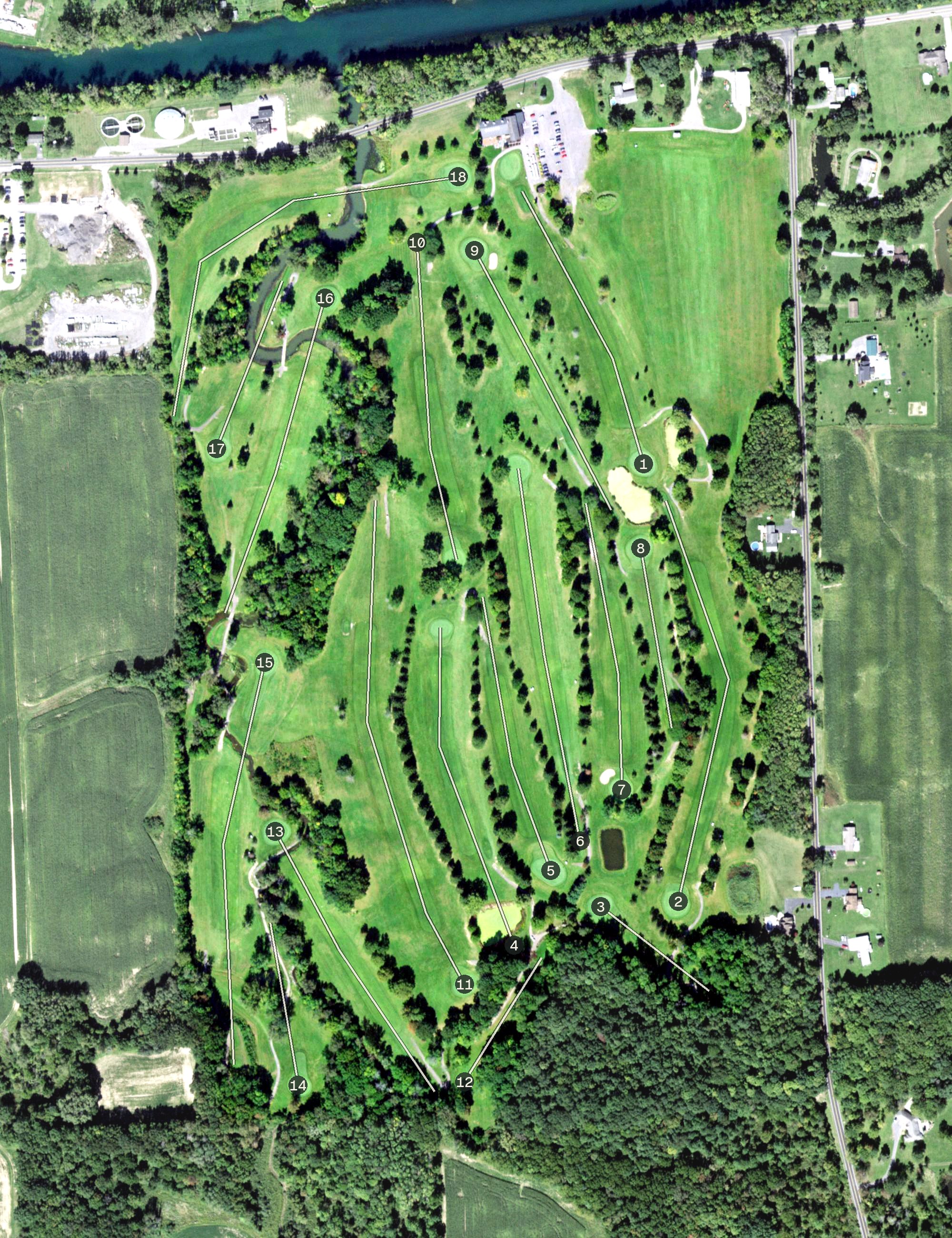 Aerial view of Silver Creek Golf Club, NY