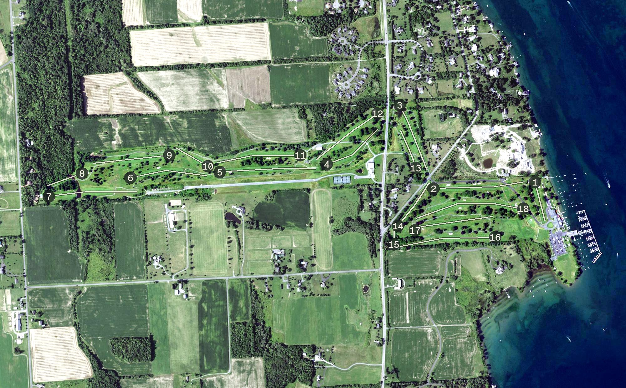 Aerial view of Skaneateles Country Club, NY
