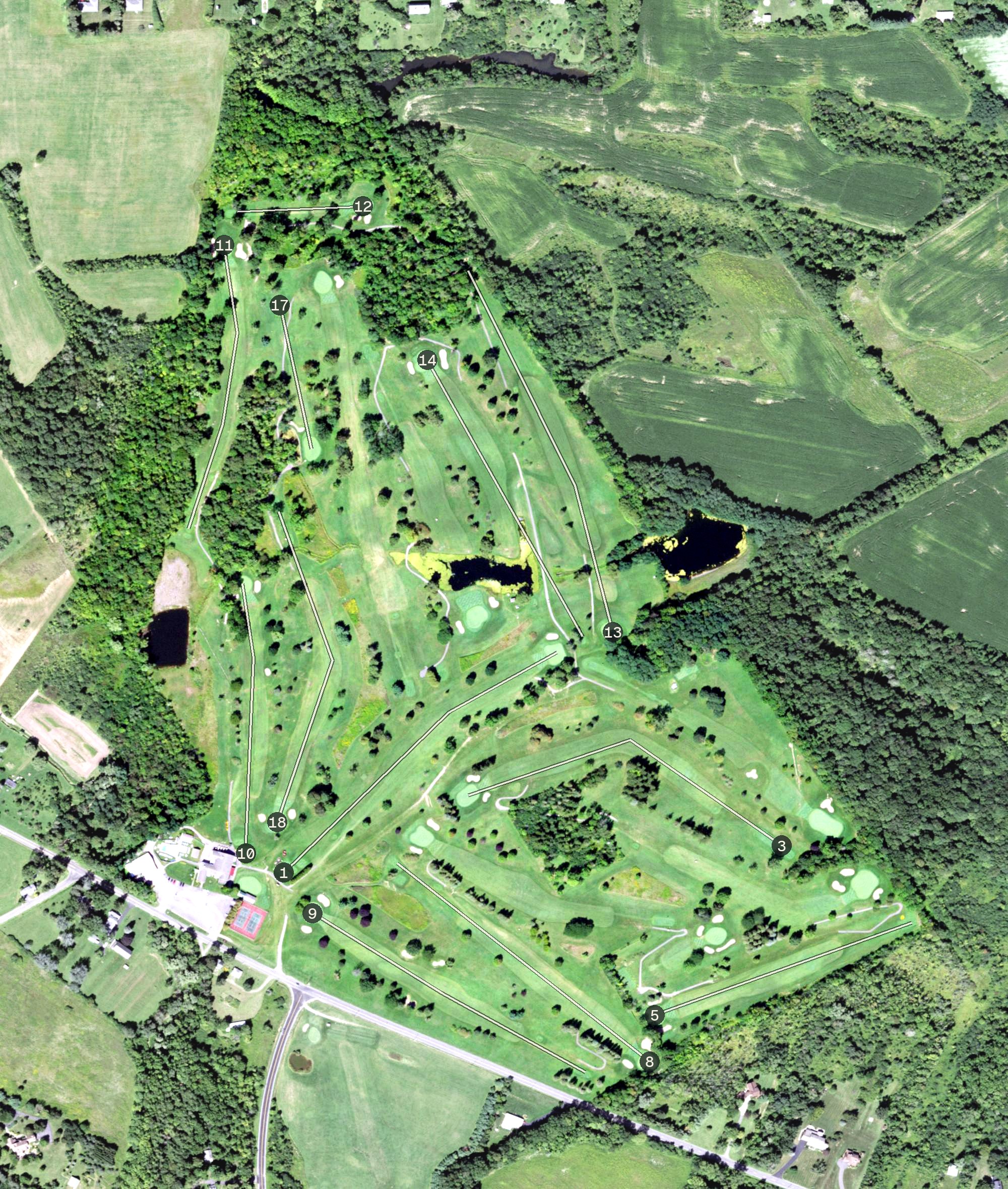 Aerial view of Skenandoa Country Club, NY