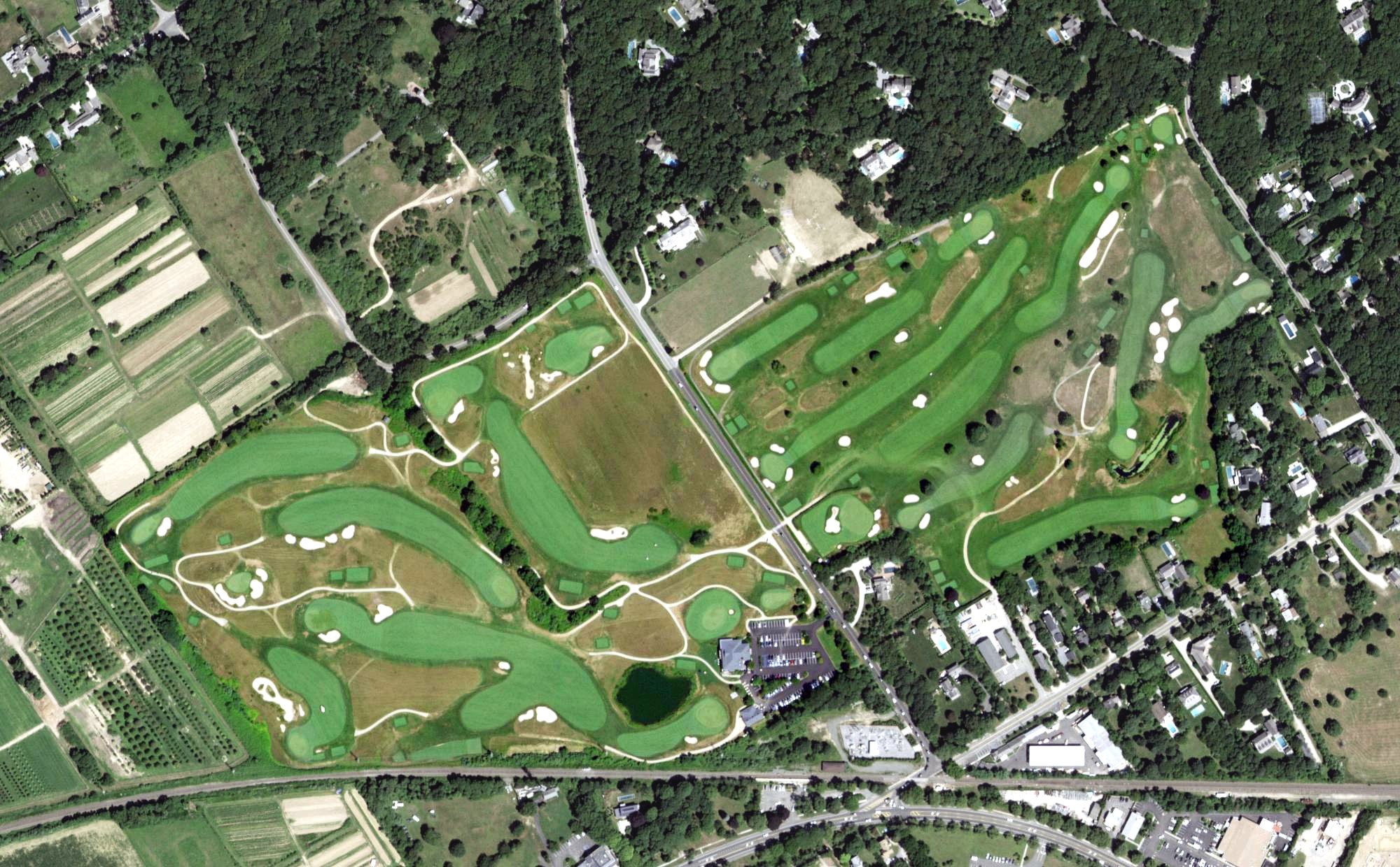 Aerial view of South Fork Country Club, NY