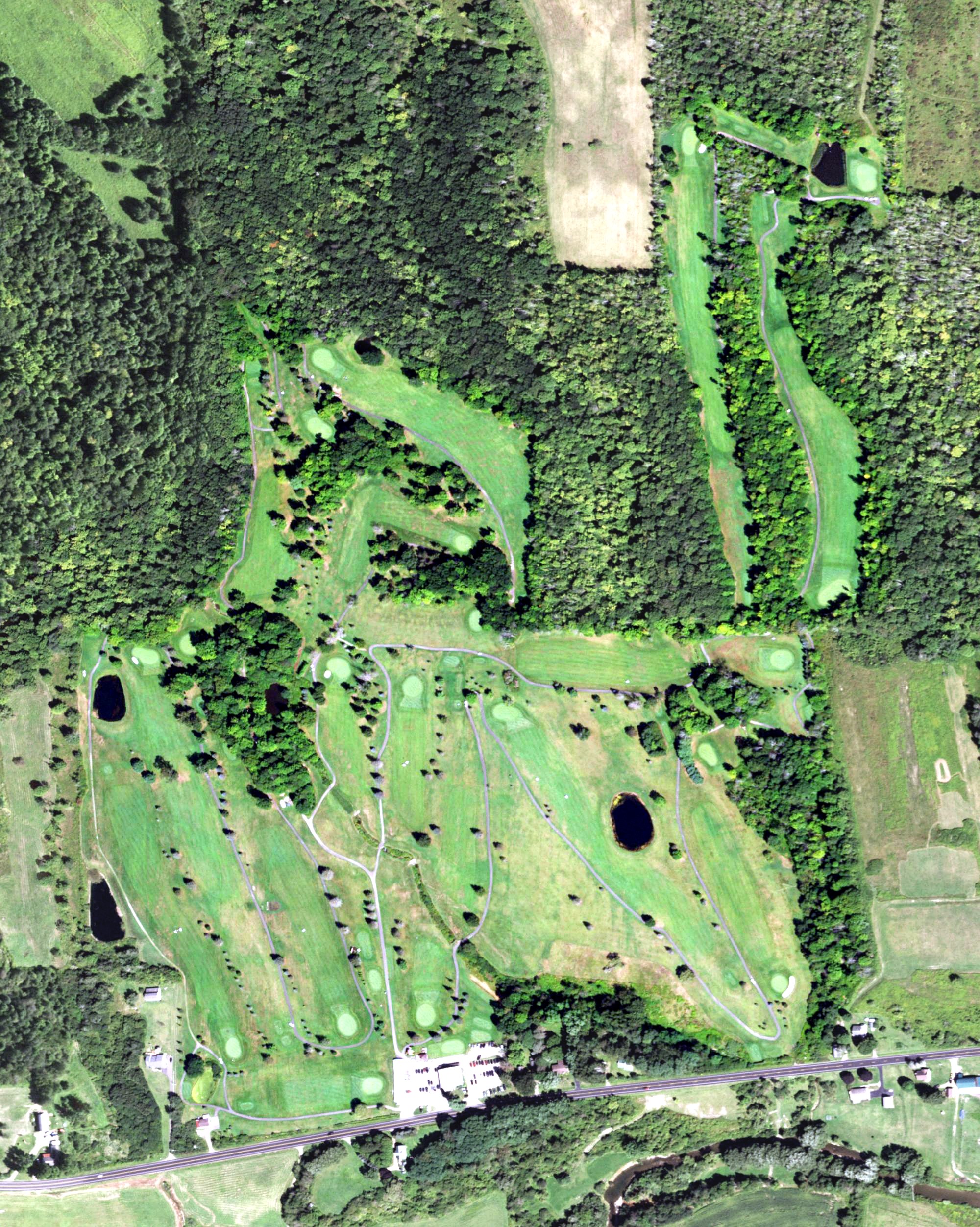 Aerial view of South Hills Country Club, NY