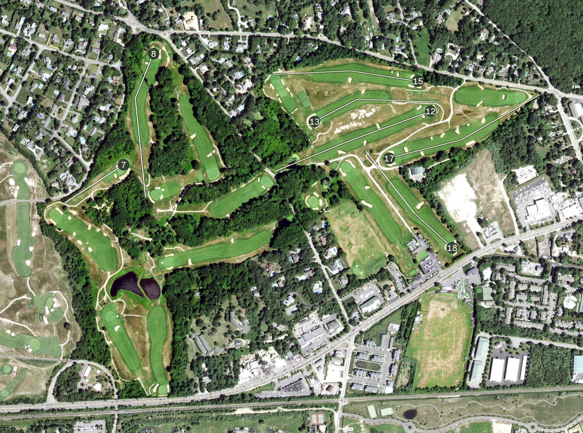 Aerial view of Southampton Golf Course, NY