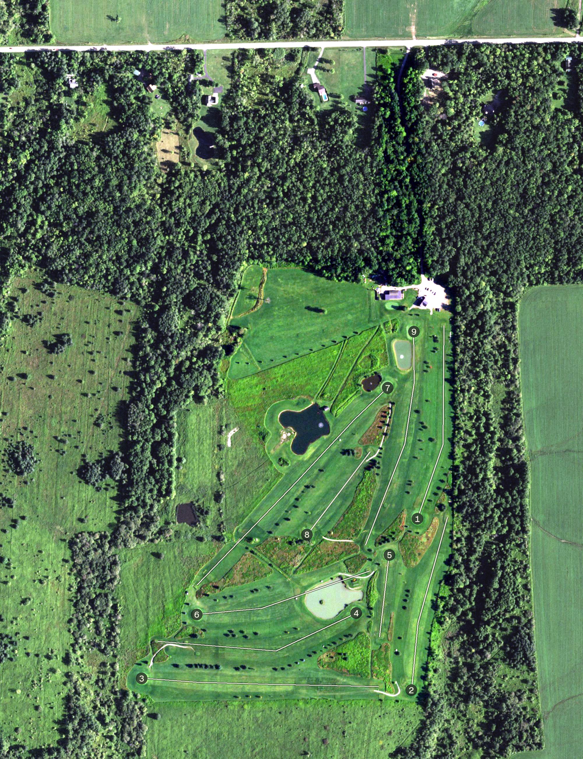 Aerial view of Spruce Ridge Golf Course, NY
