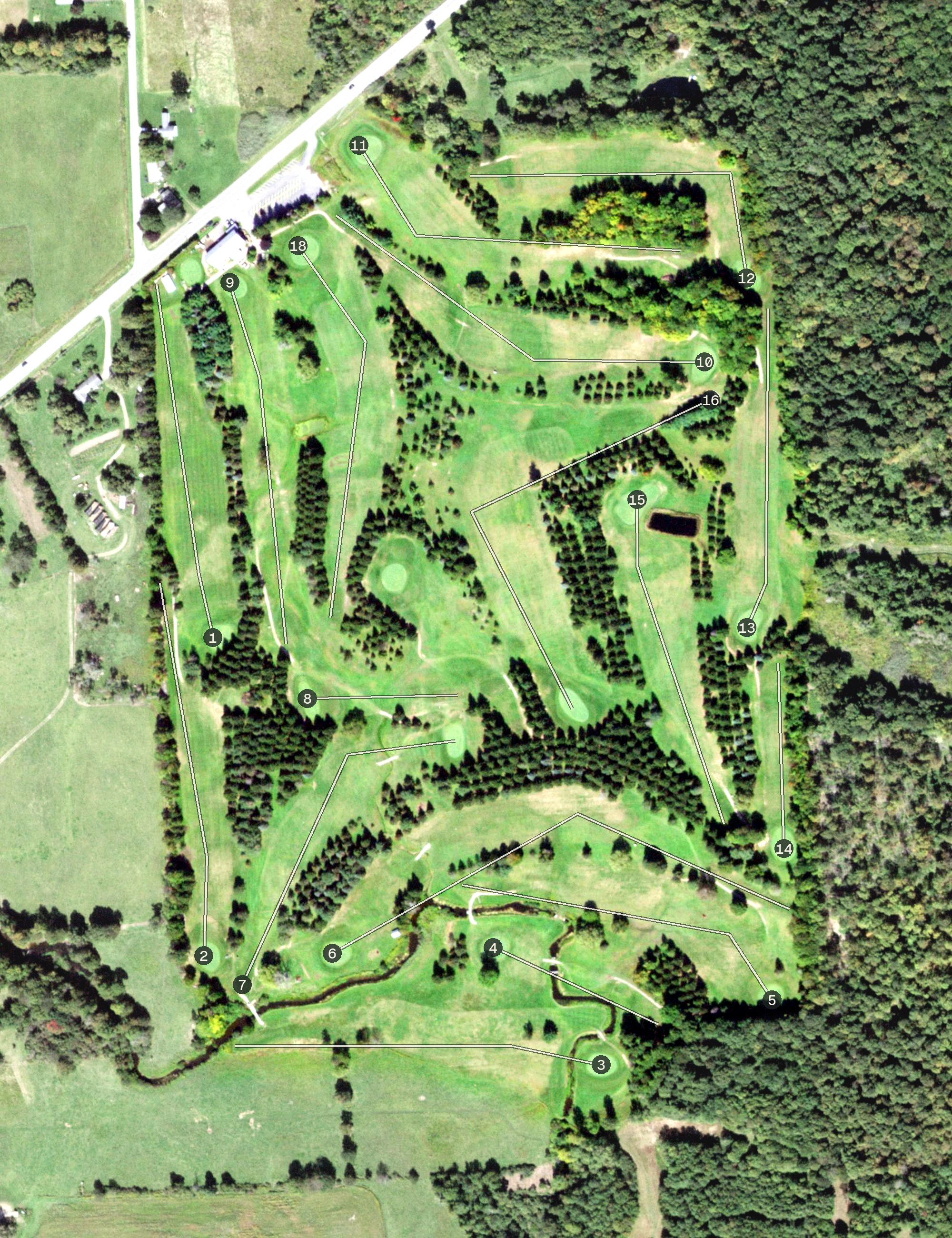 Aerial view of Stone Creek Golf Club, NY