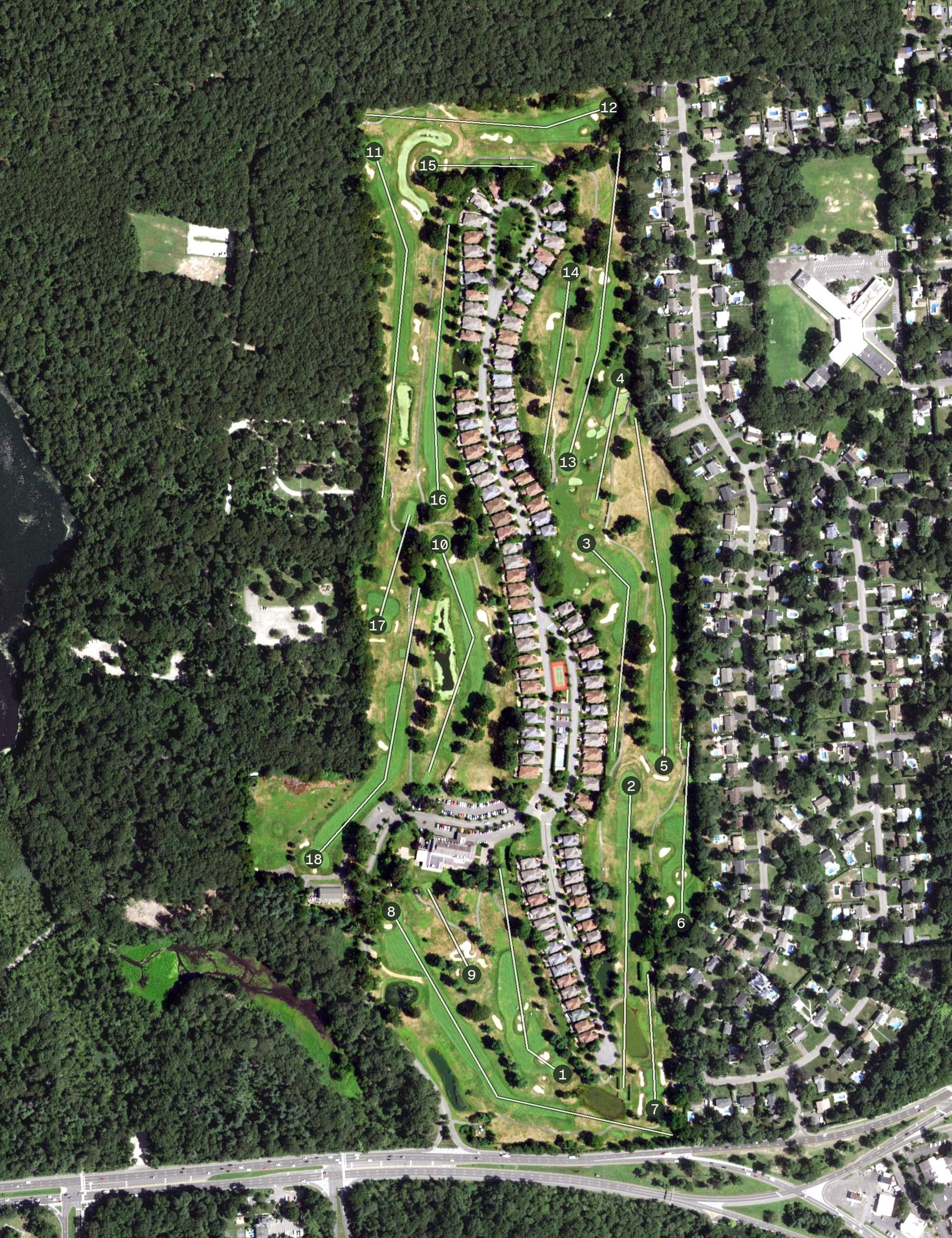 Aerial view of Stonebridge Golf Links, NY
