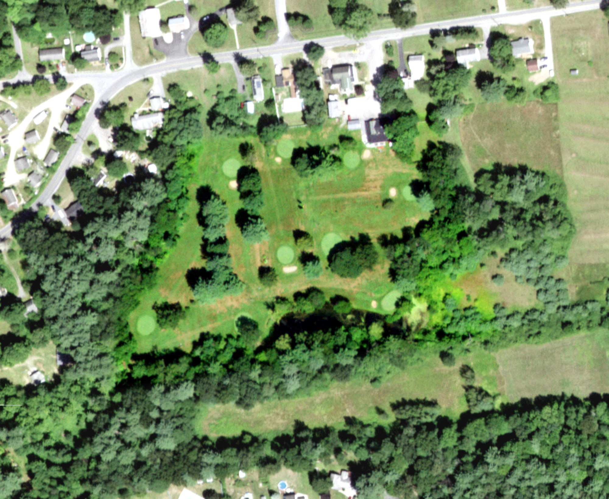 Aerial view of Sunnyside Par 3 Golf Course, NY