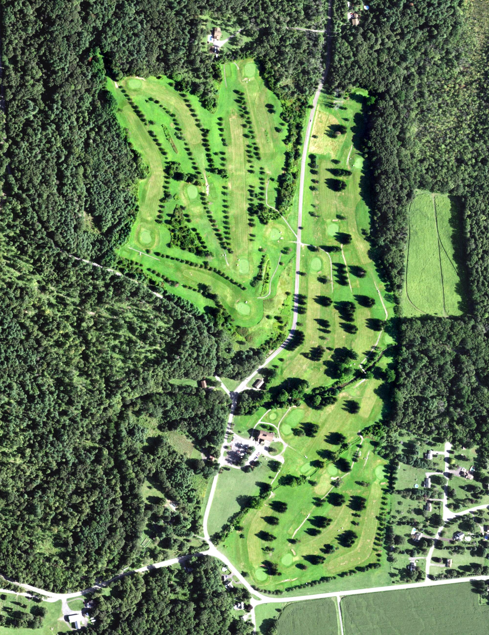 Aerial view of Sycamore Country Club, NY