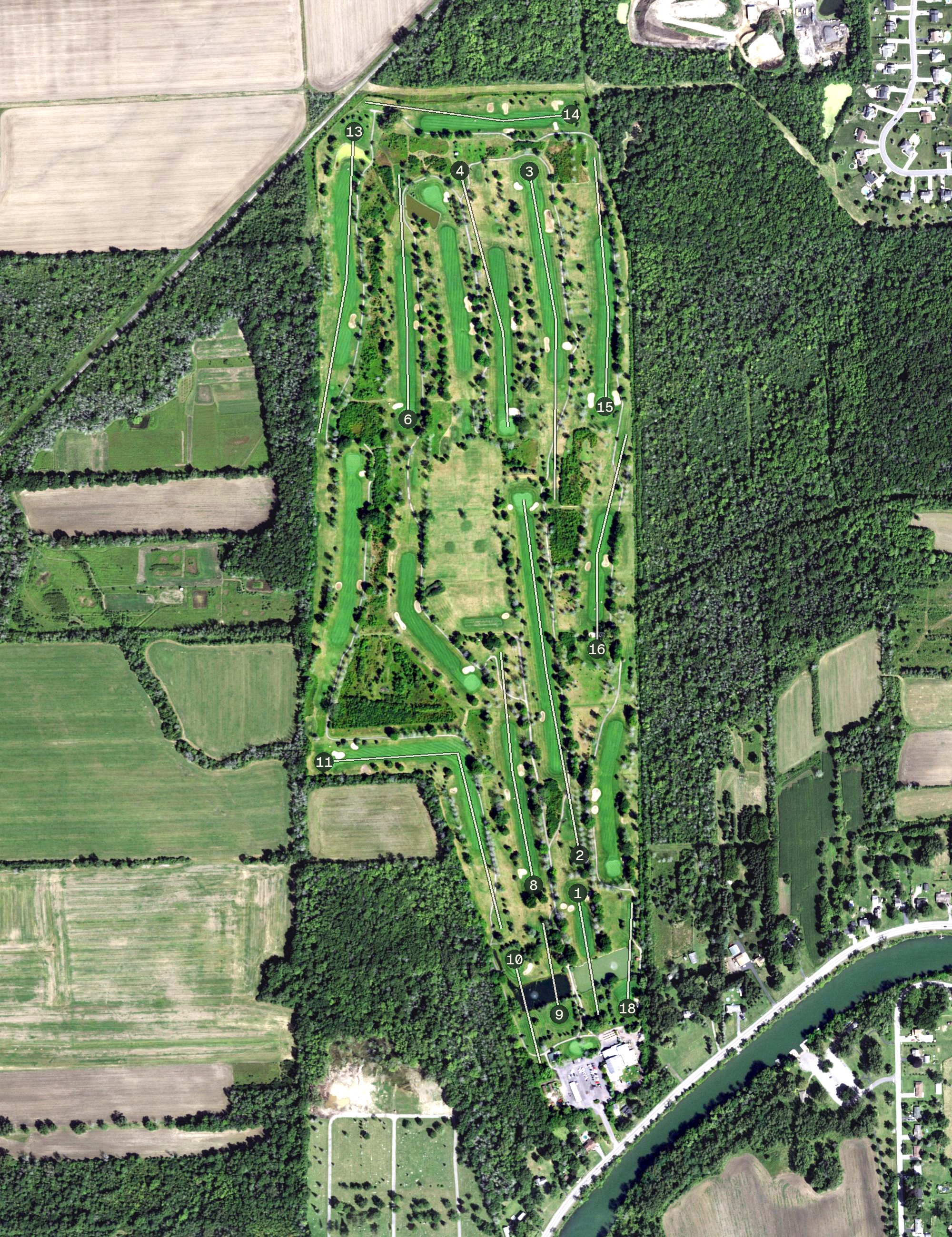 Aerial view of Tan Tara Golf Club, NY