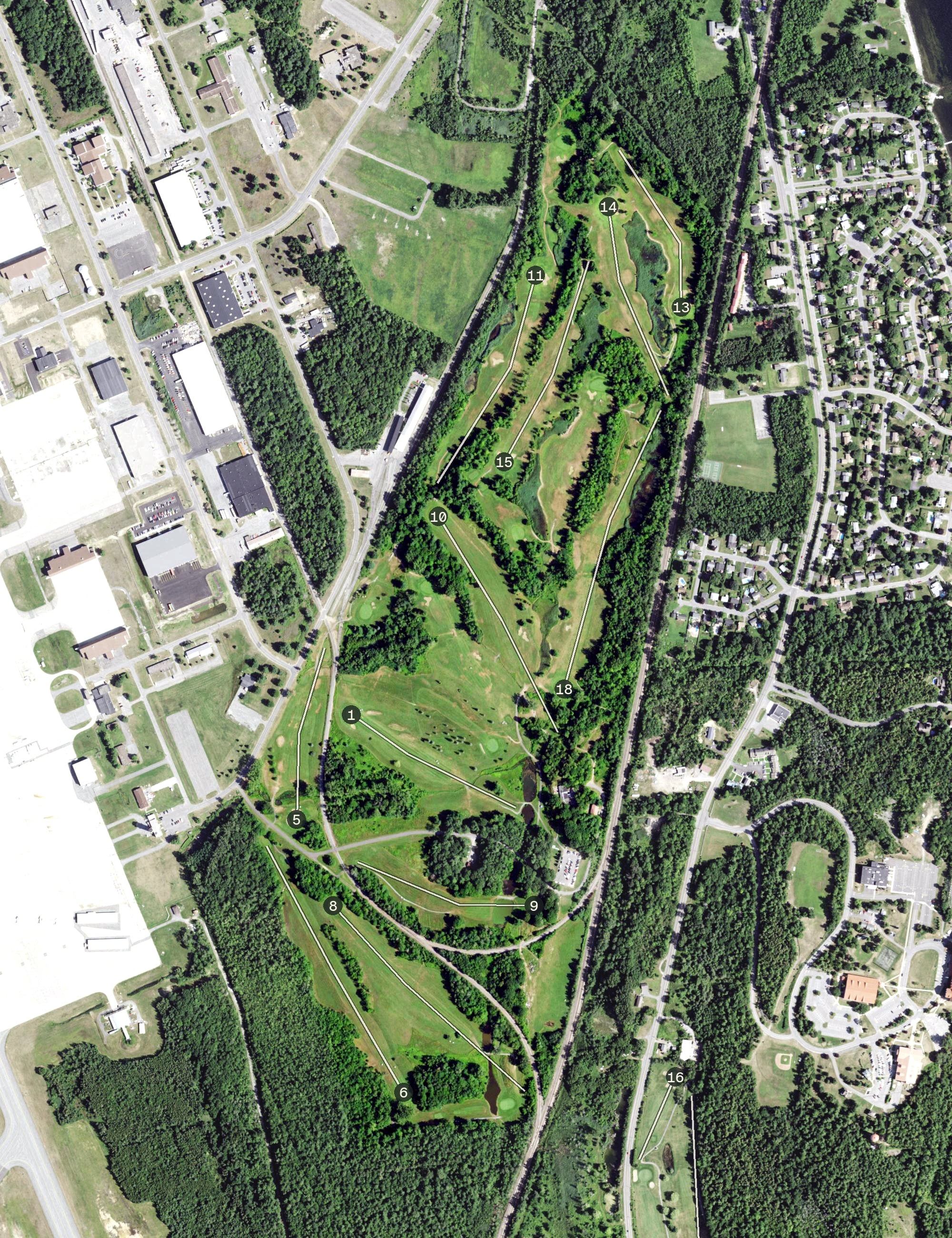 Aerial view of The Barracks Golf Course, NY