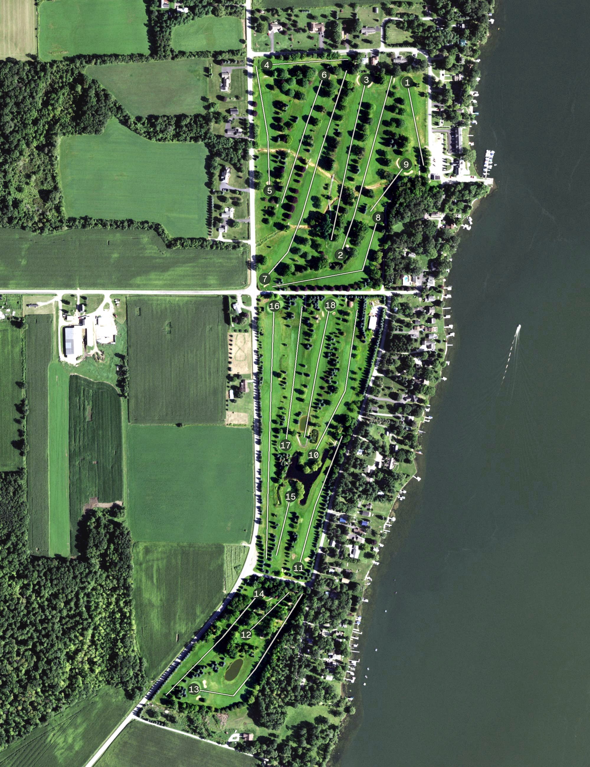 Aerial view of The Club at Silver Lake, NY
