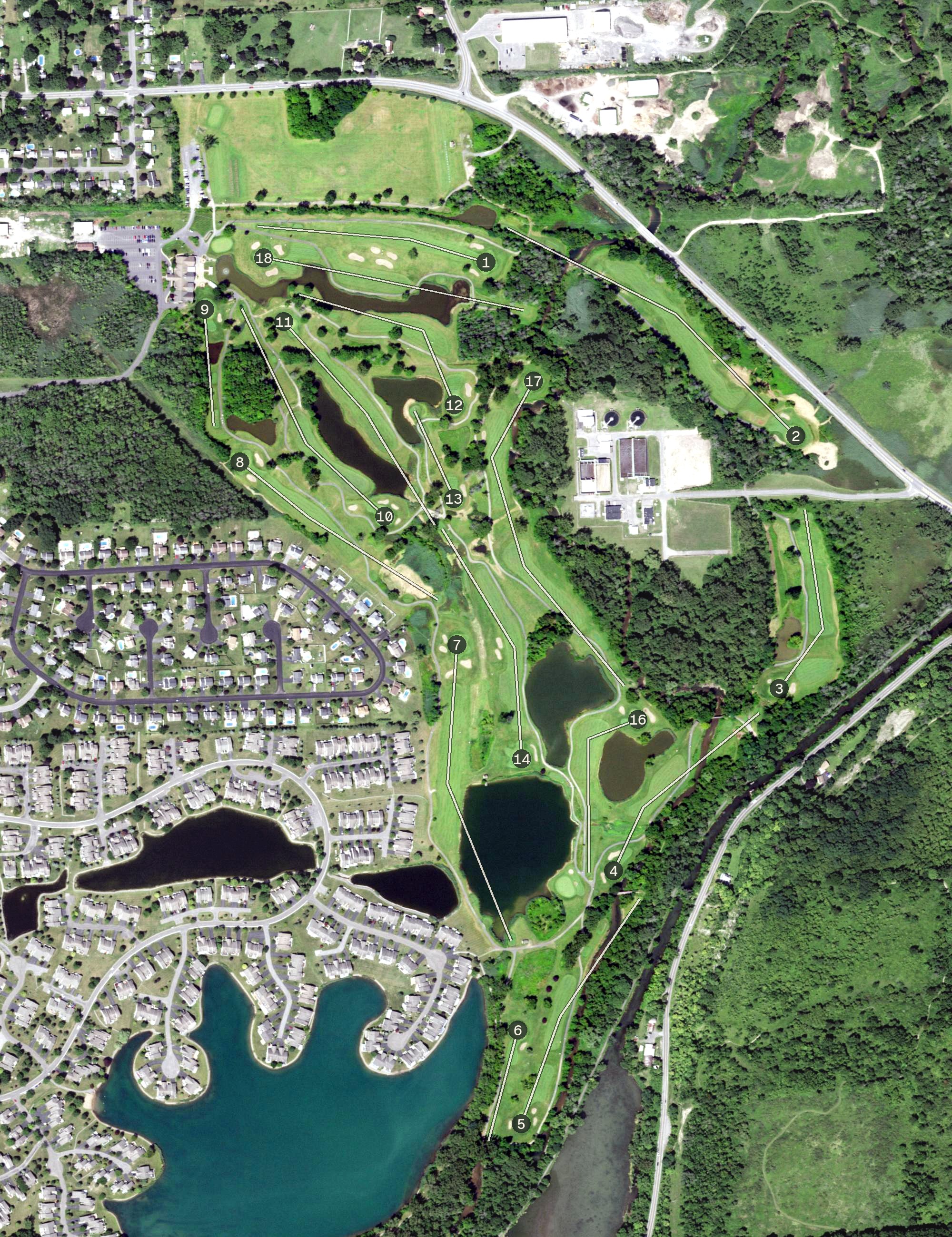 Aerial view of The Links at Erie Village, NY