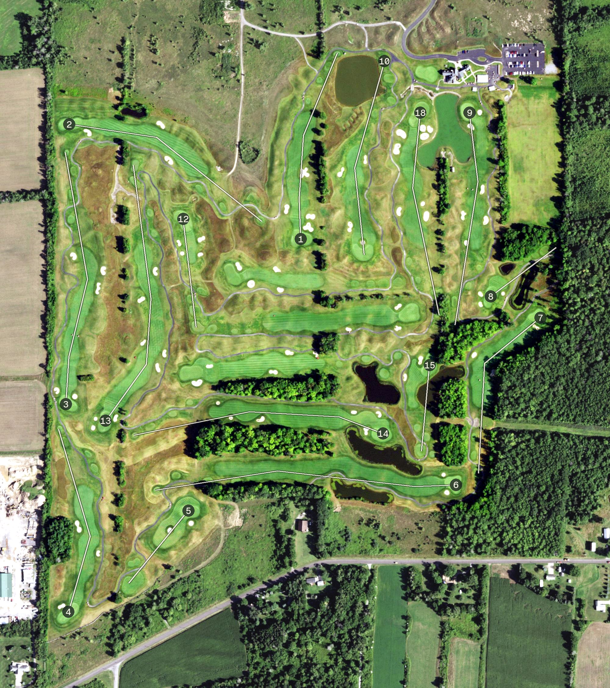 Aerial view of The Links at Ivy Ridge, NY