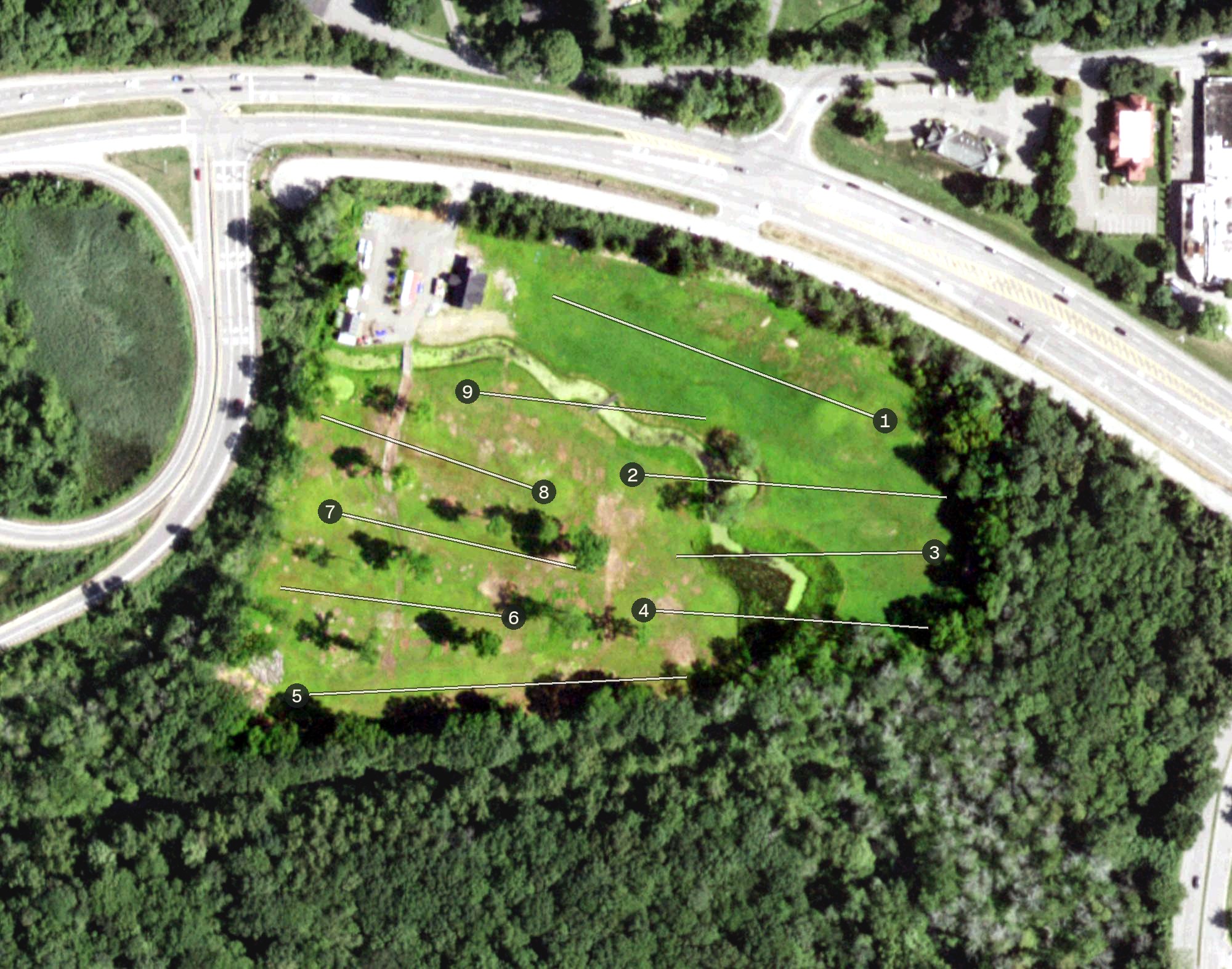 Aerial view of The Links at Valley Fields, NY