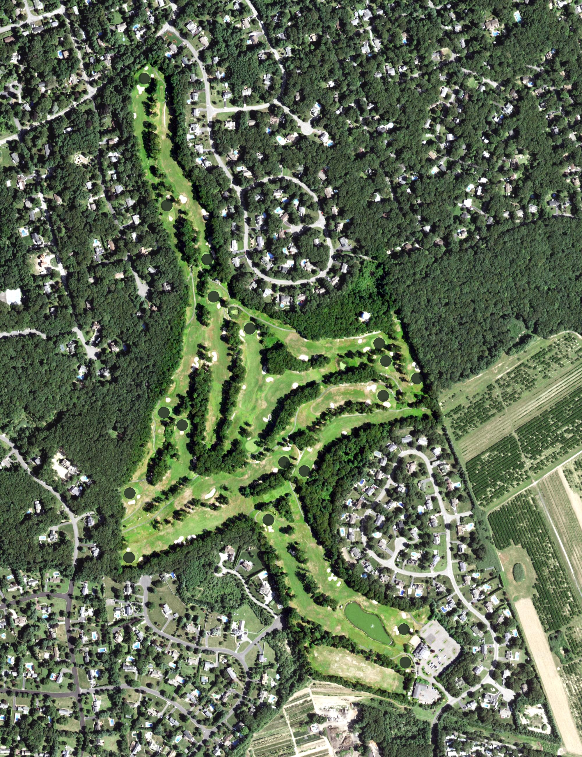 Aerial view of The Rock Golf Club, NY