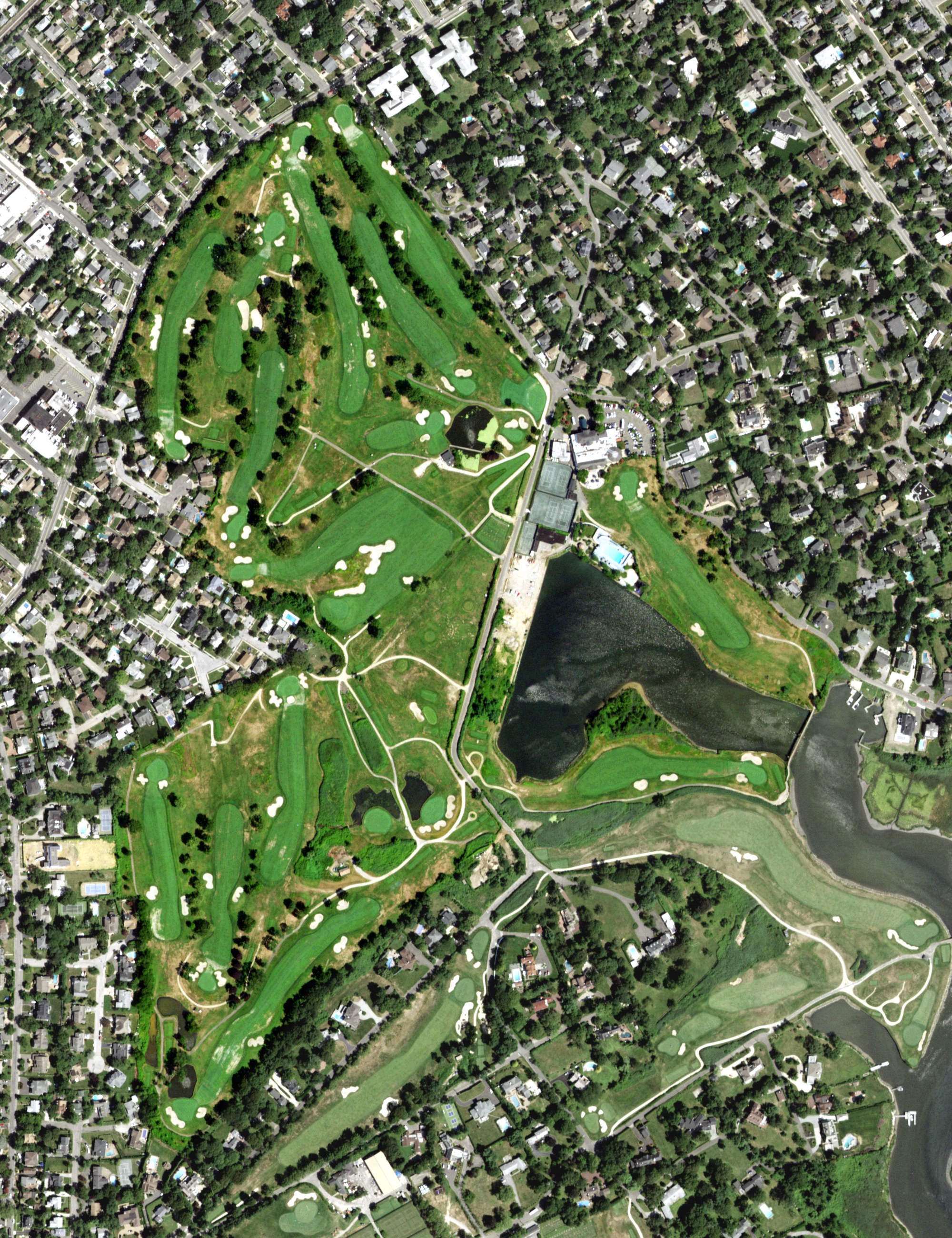 Aerial view of The Woodmere Club, NY