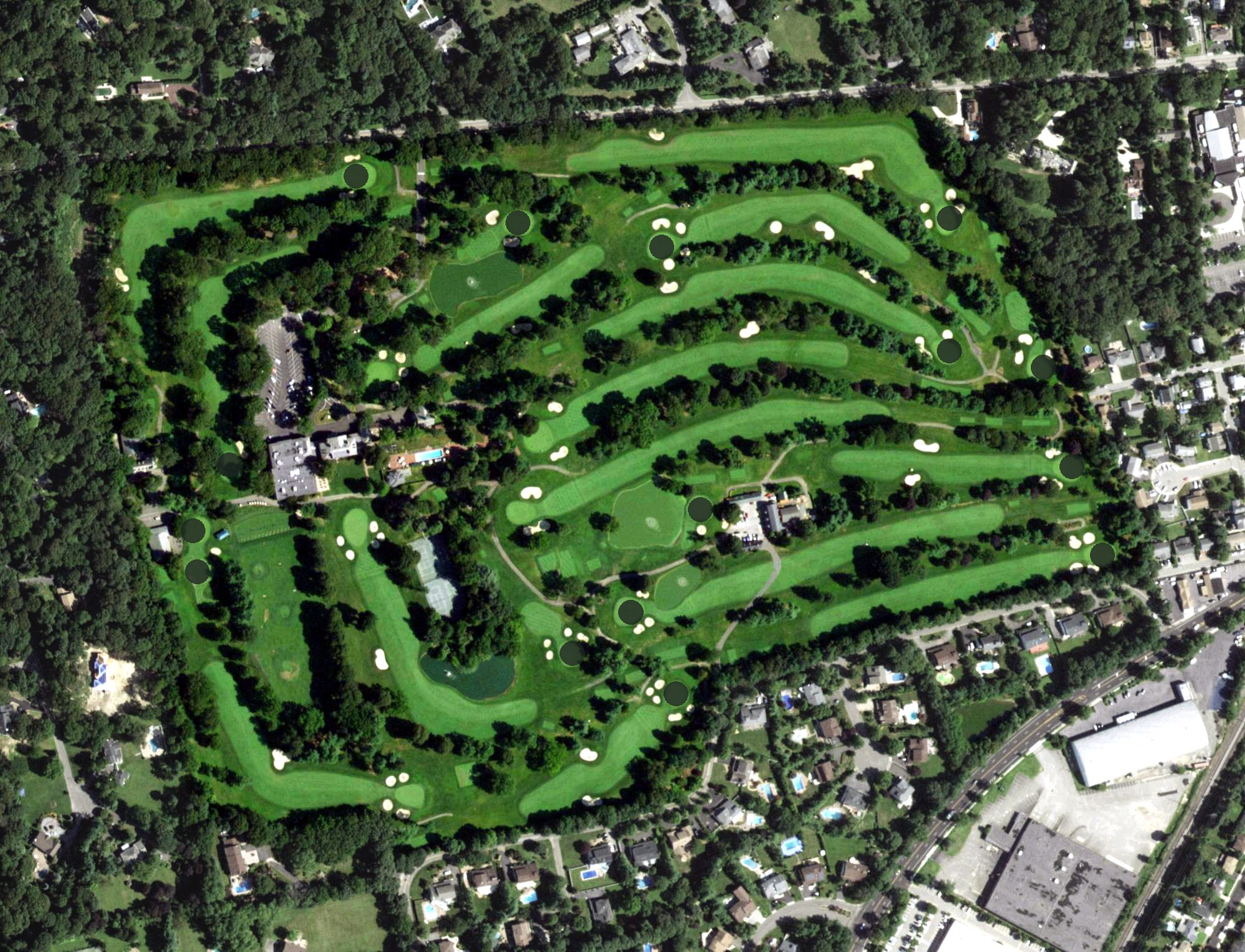 Aerial view of The Woodside Club, NY