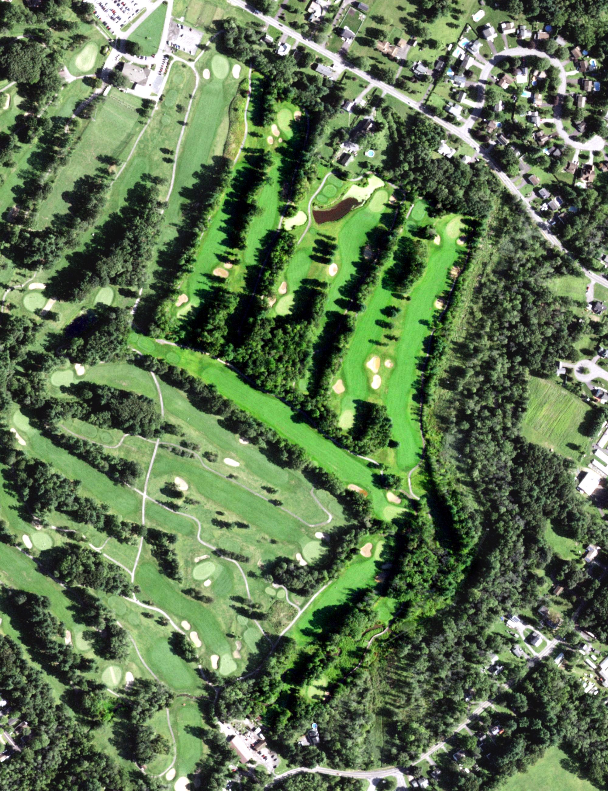 Aerial view of Town of Colonie Golf Course: Green Course, NY