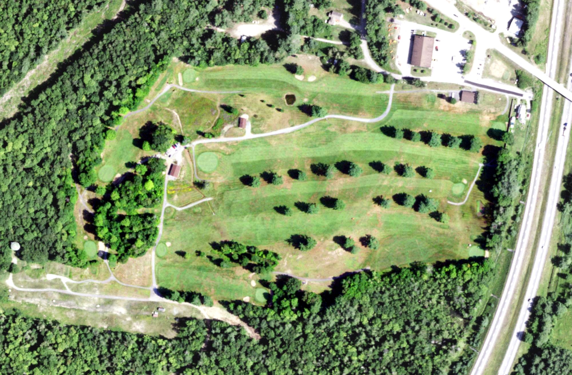 Aerial view of Town of Schroon Lake Golf Club, NY