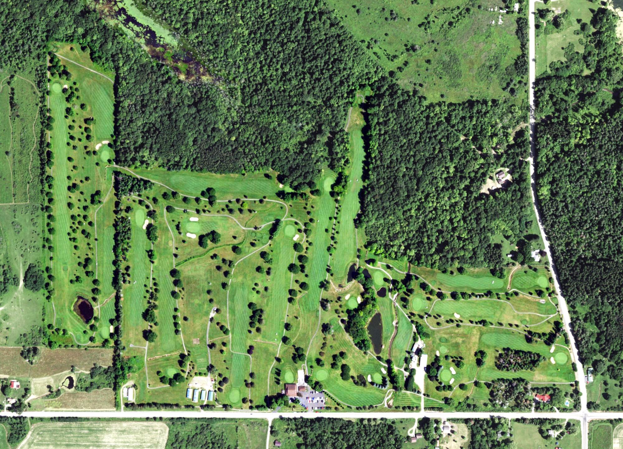 Aerial view of Tri-County Country Club, NY