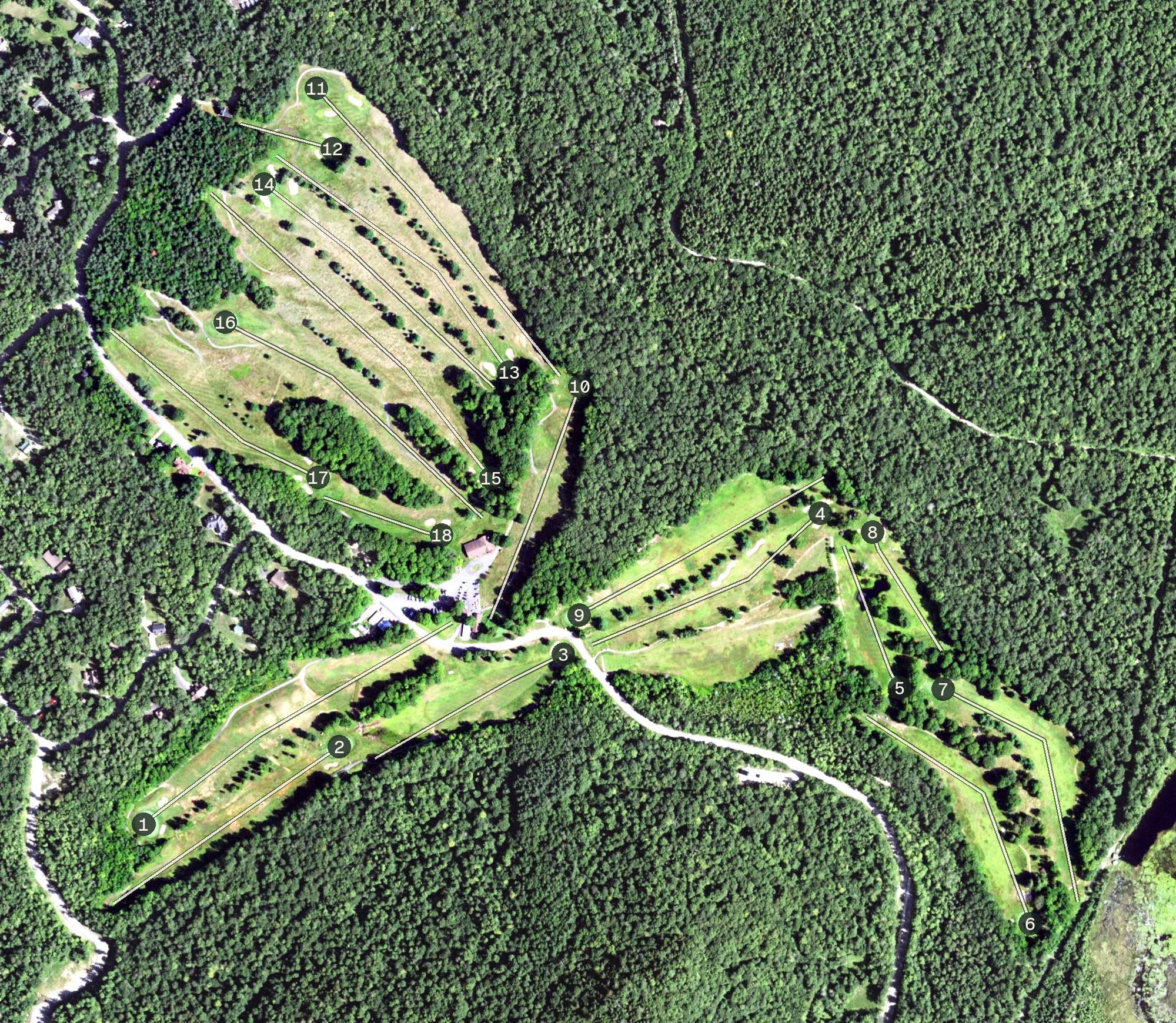 Aerial view of Tupper Lake Country Club, NY