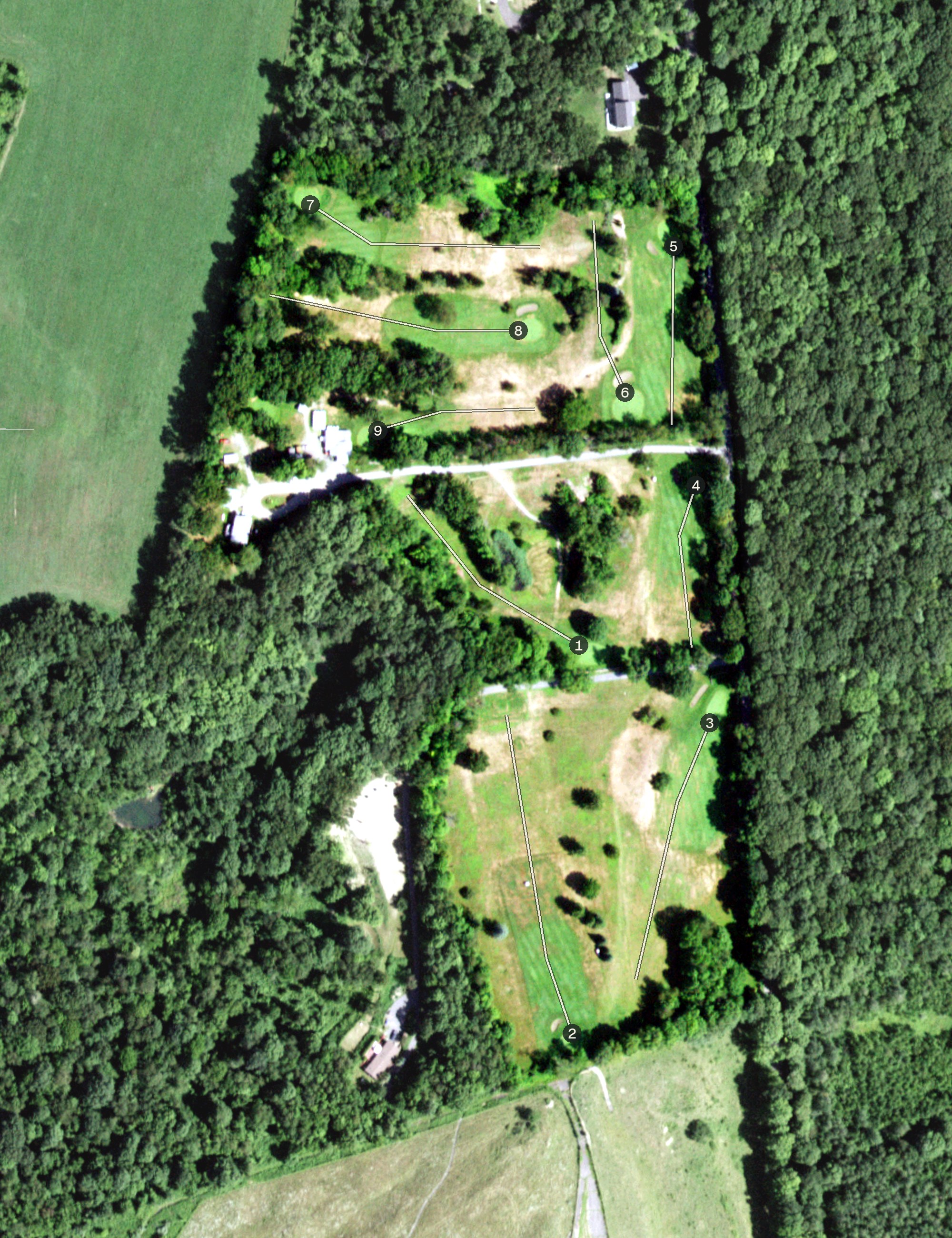 Aerial view of Undermountain Golf Course, NY