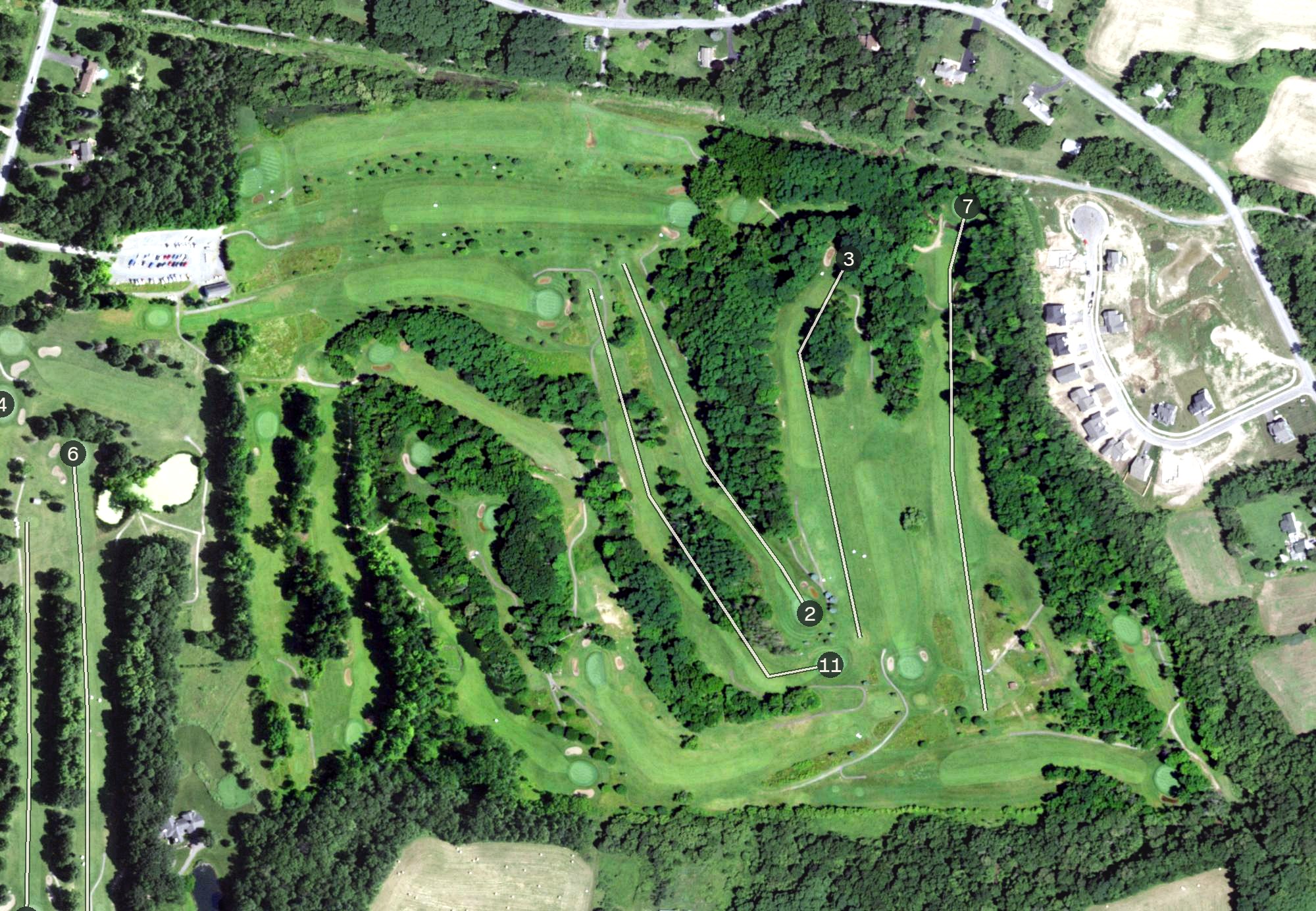 Aerial view of Victor Hills - East Course, NY