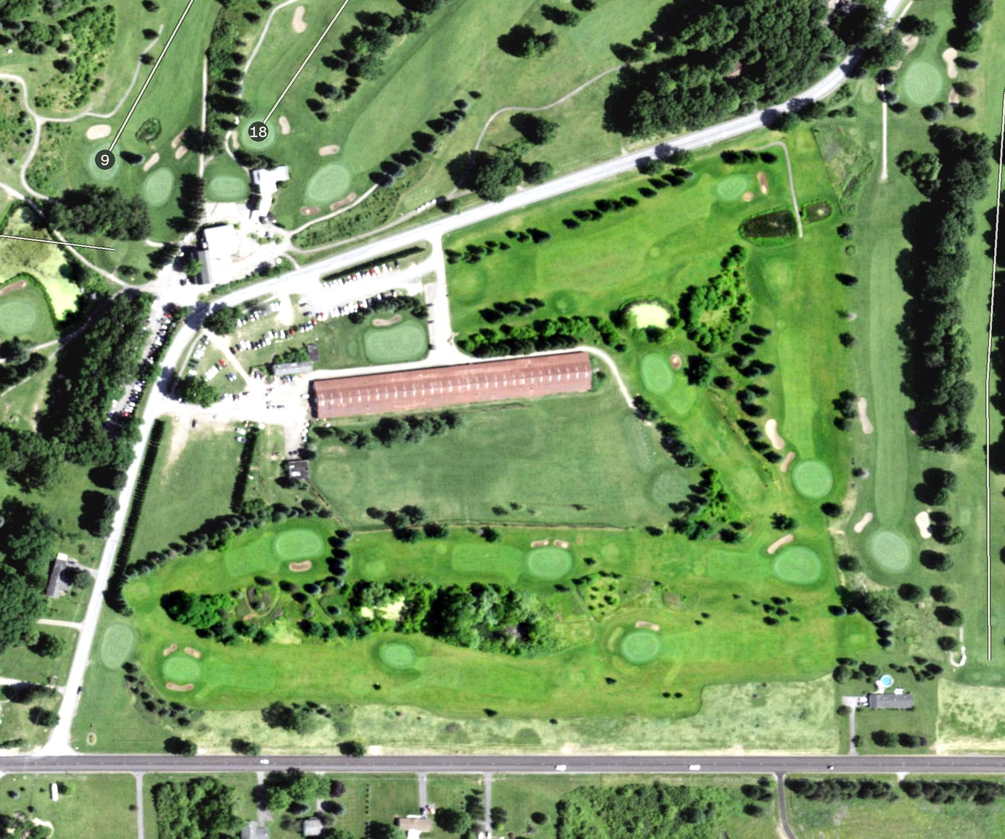 Aerial view of Victor Hills - Executive Course, NY