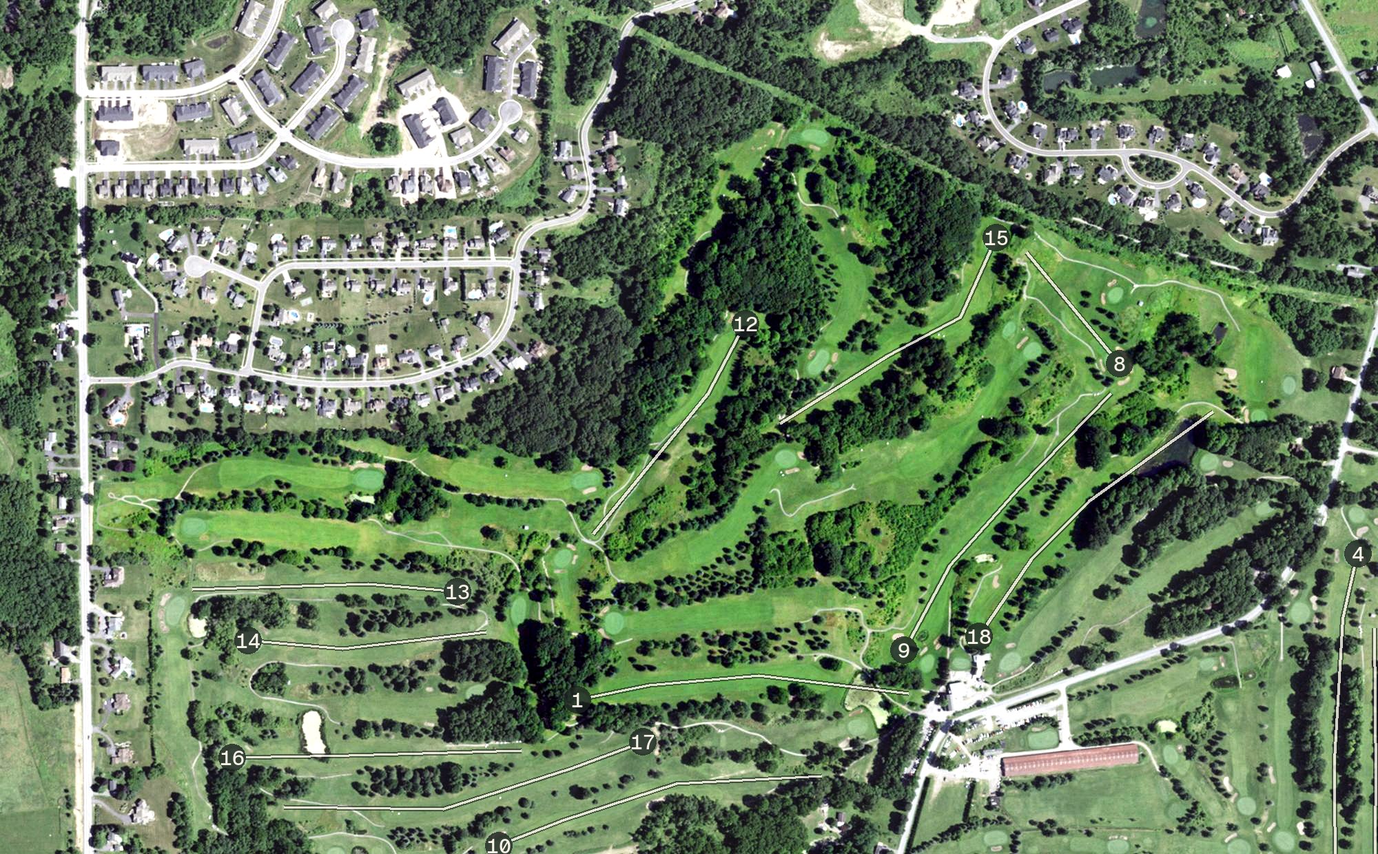 Aerial view of Victor Hills - North Course, NY