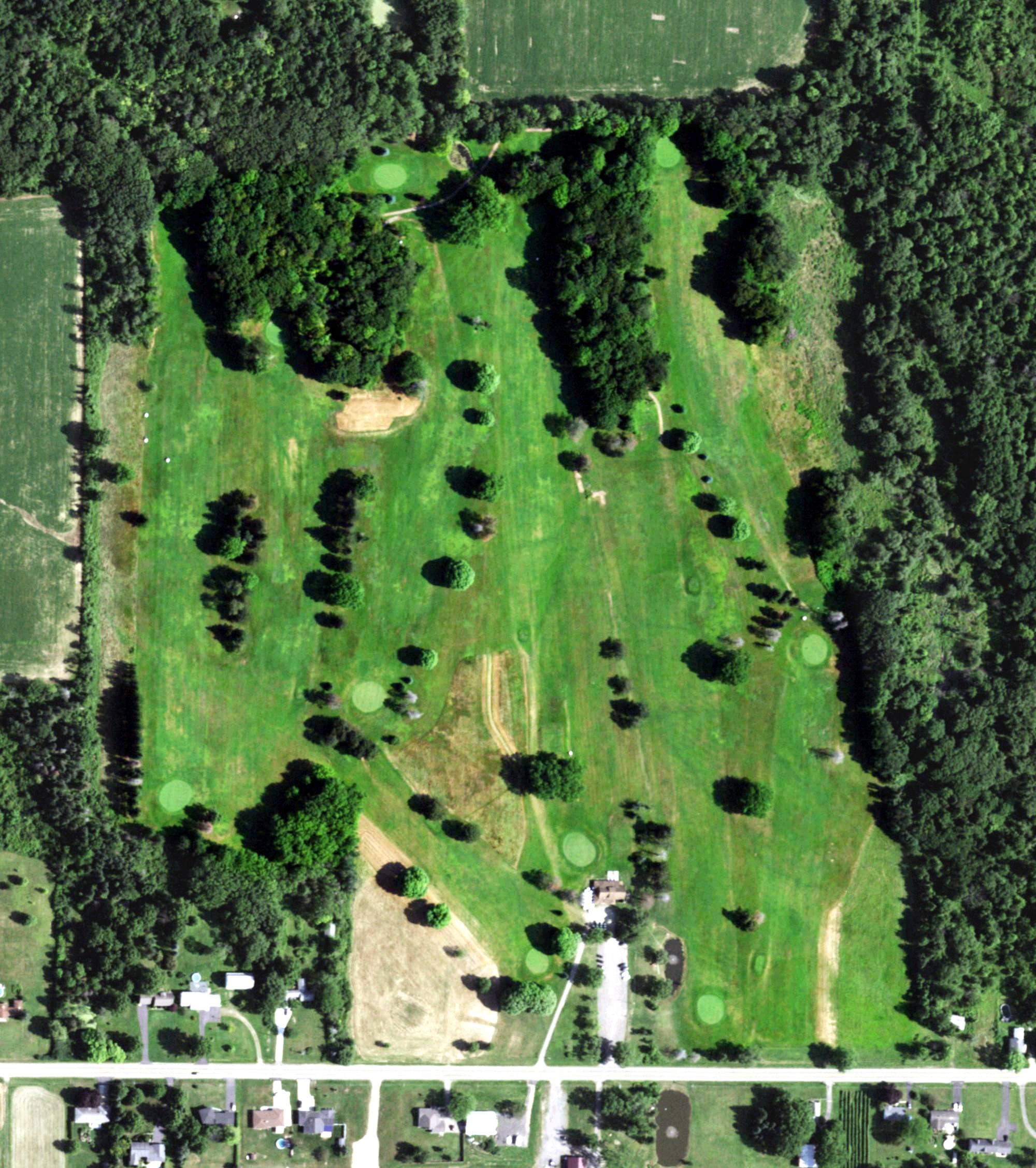 Aerial view of Vineyards Golf Course, NY