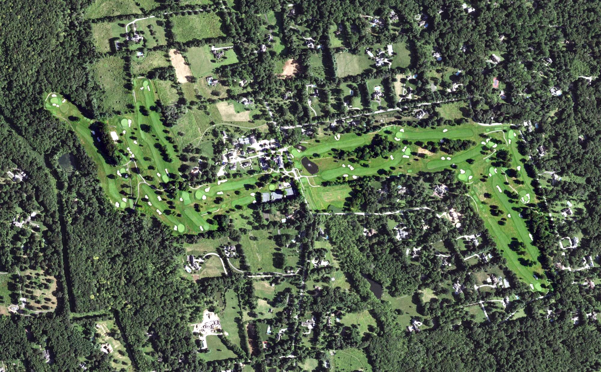 Aerial view of Waccabuc Country Club, NY