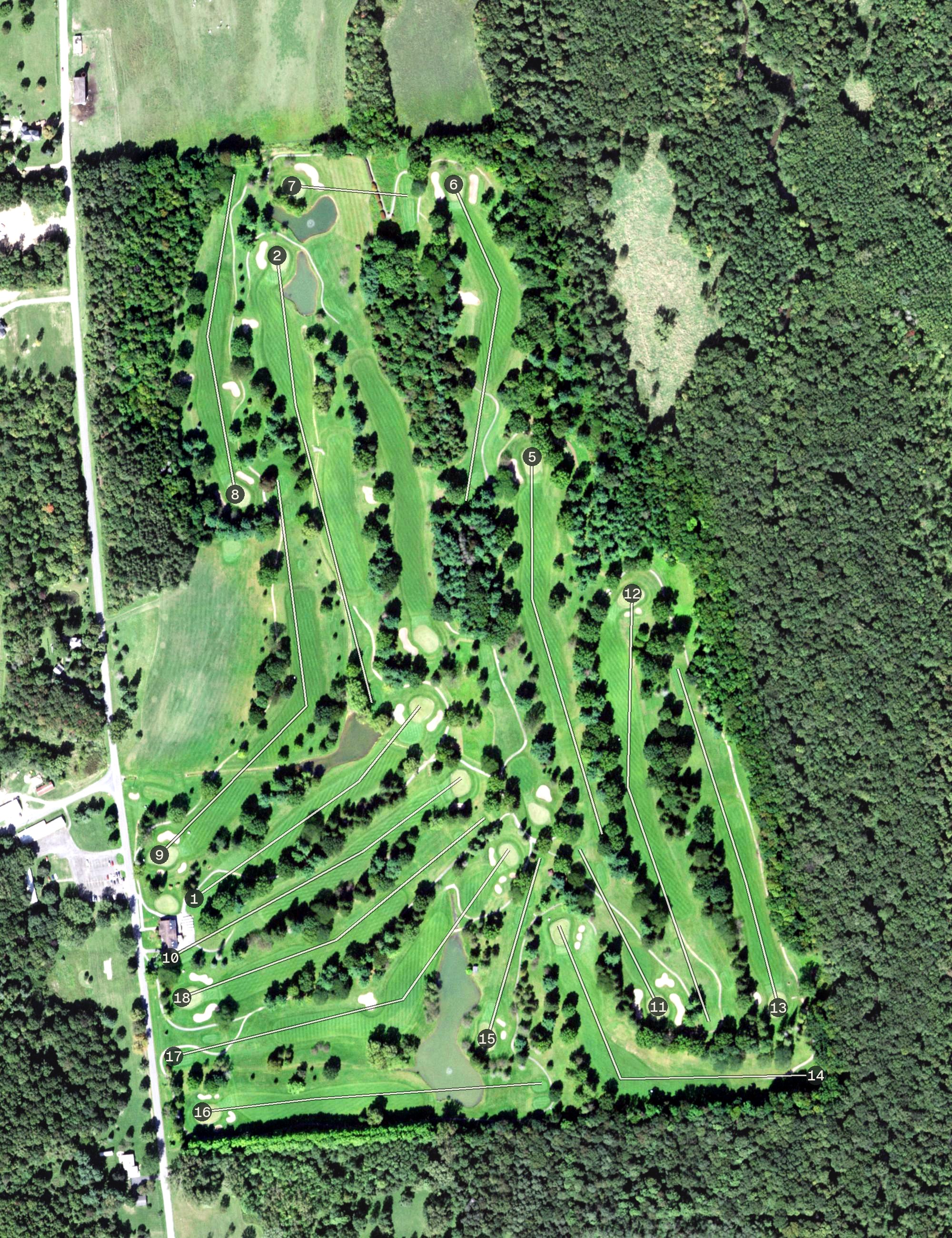 Aerial view of Wayne Hills Country Club, NY
