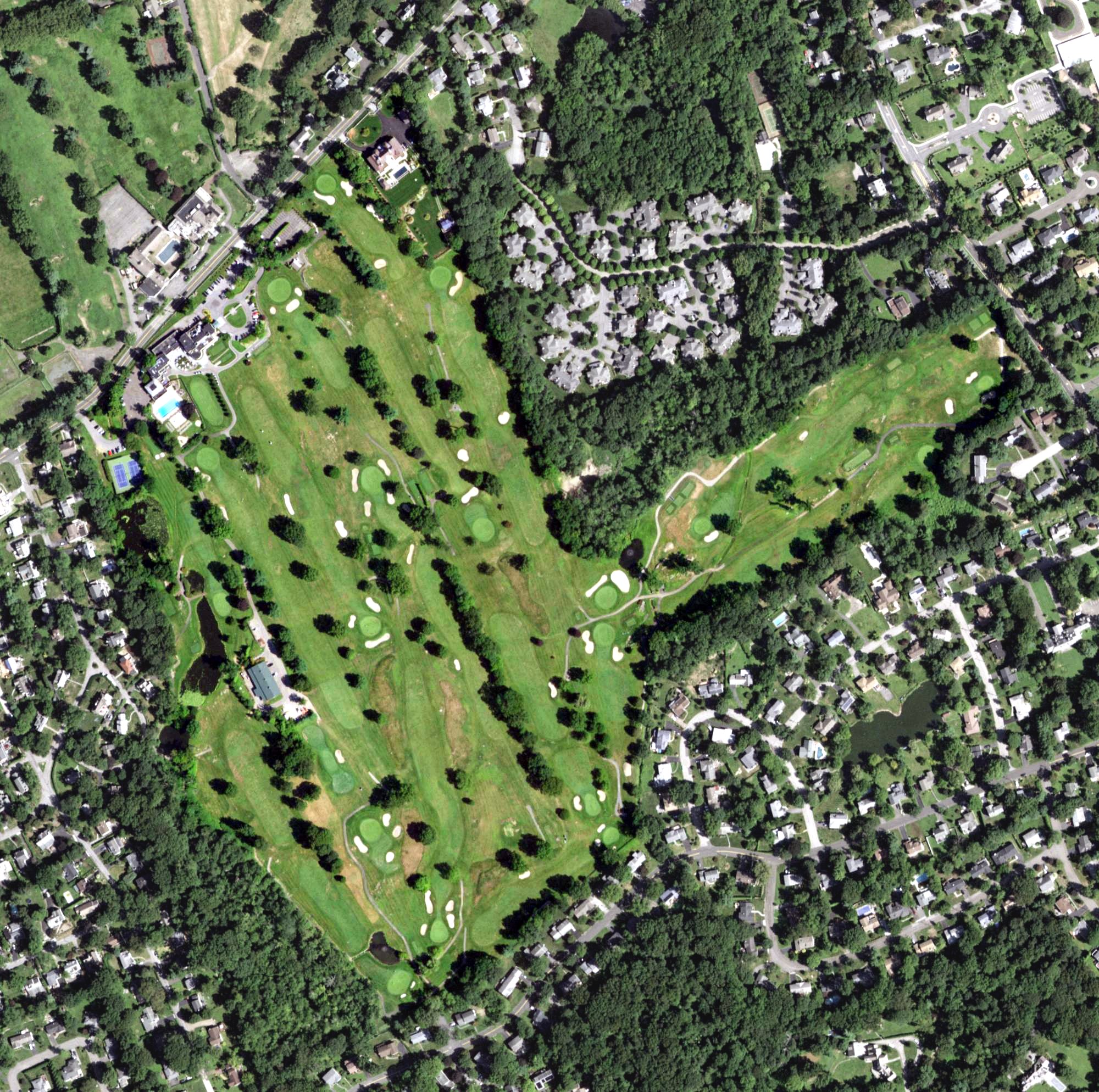 Aerial view of Westchester Hills Golf Club, NY
