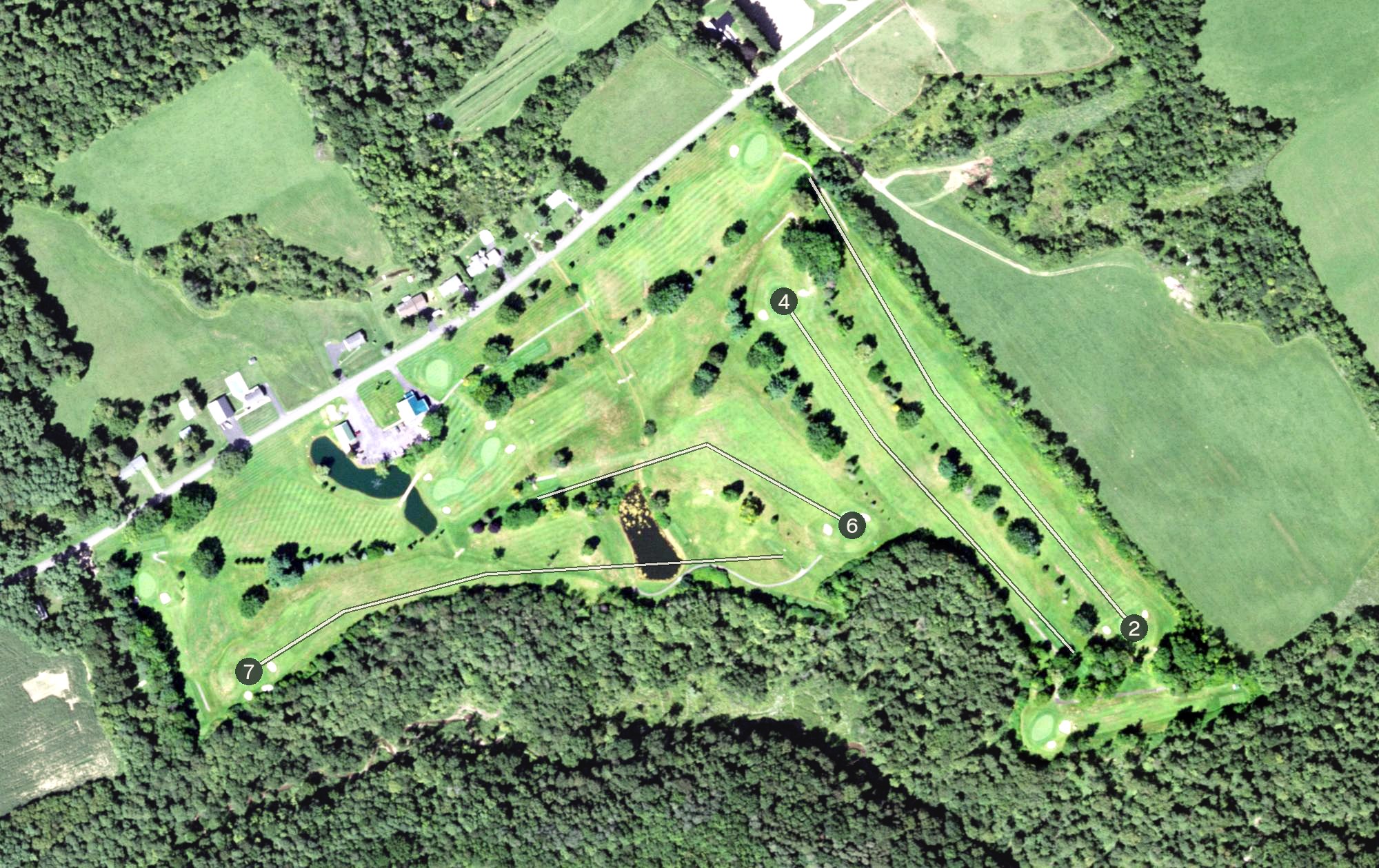 Aerial view of Westmoreland Golf Club, NY