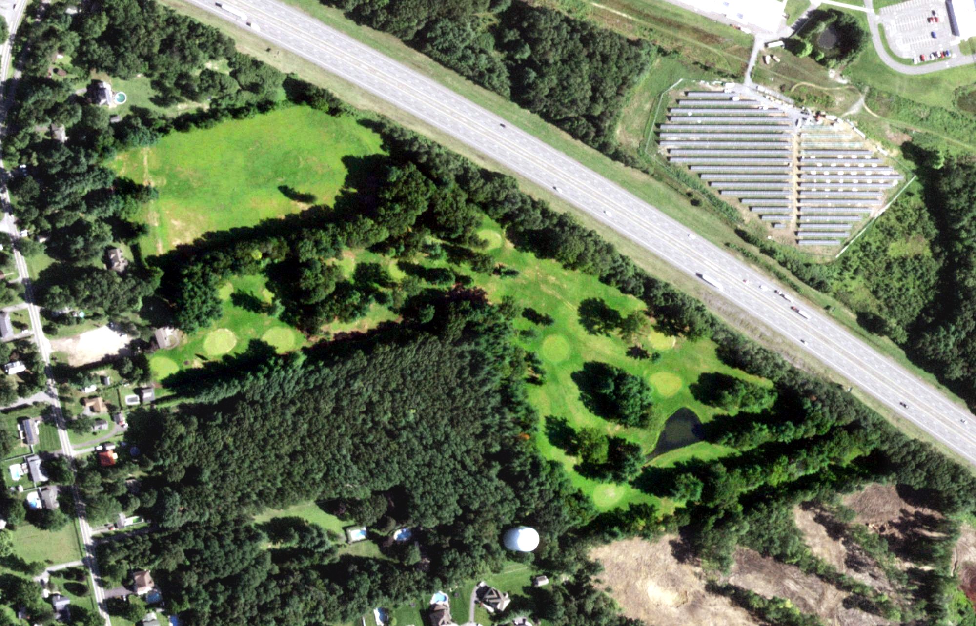 Aerial view of Whispering Pines Golf Course, NY