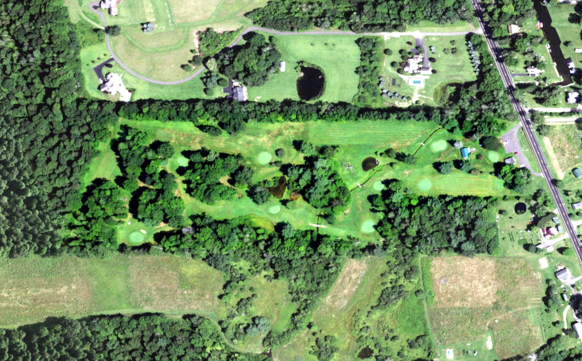 Aerial view of Willow Run Golf Course, NY