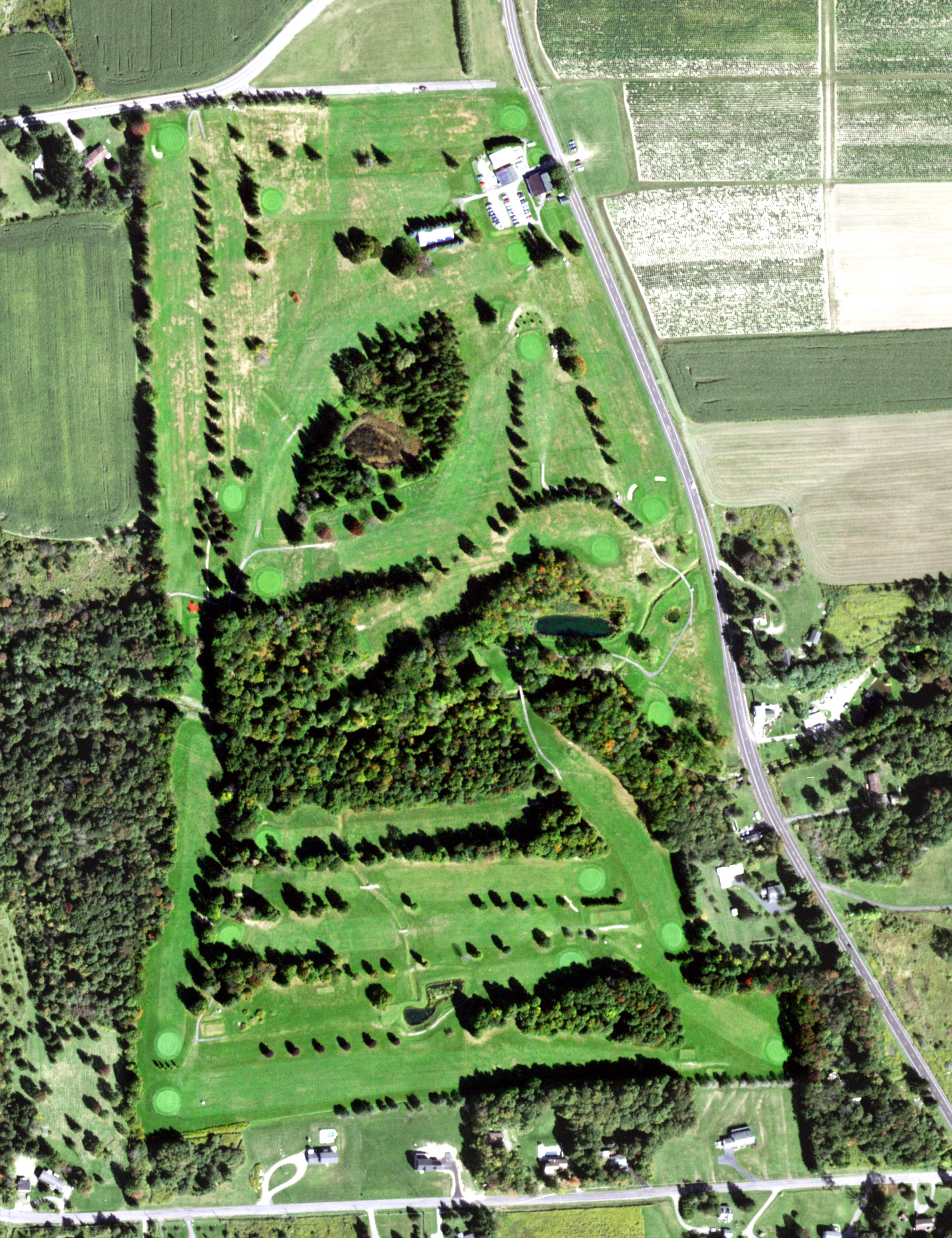 Aerial view of Willowbrook Golf Club, NY