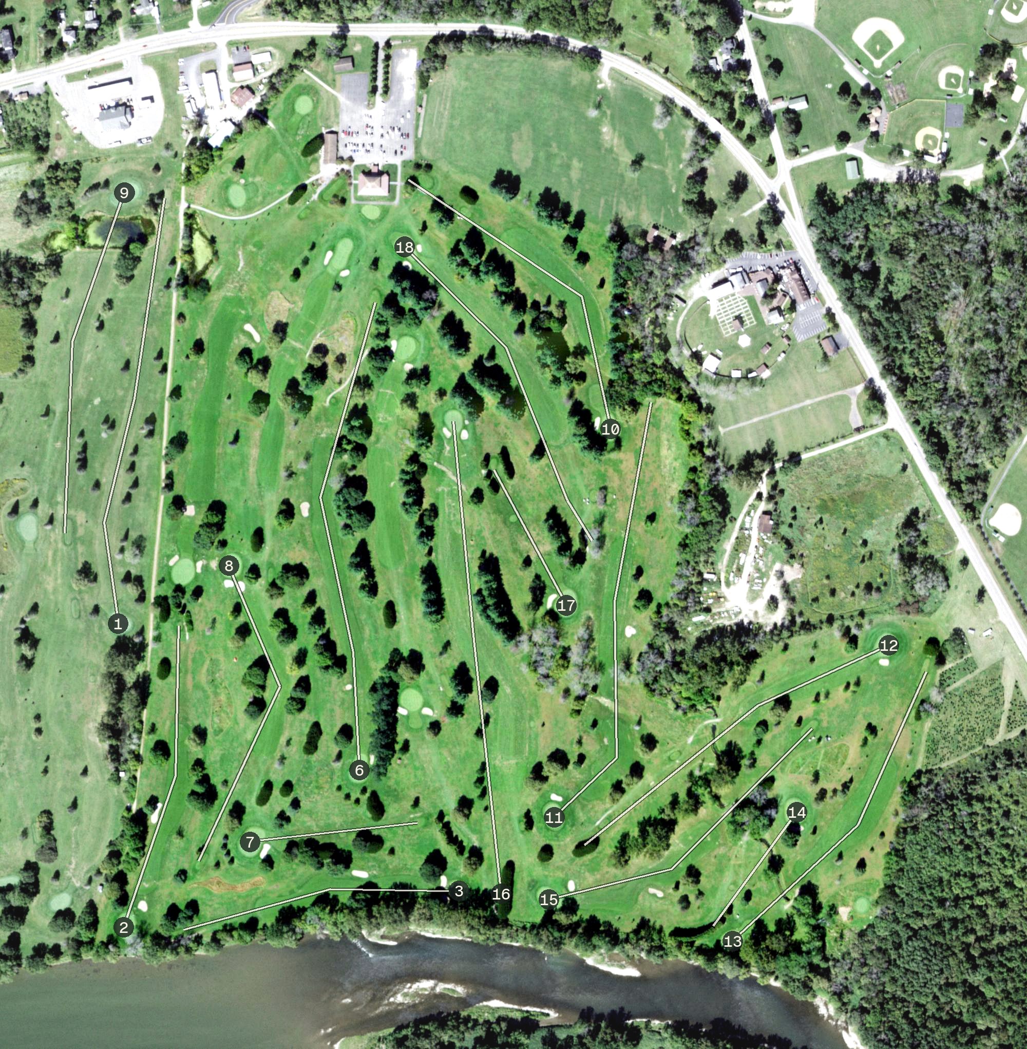 Aerial view of Willowcreek Golf Club - 18 Hole, NY