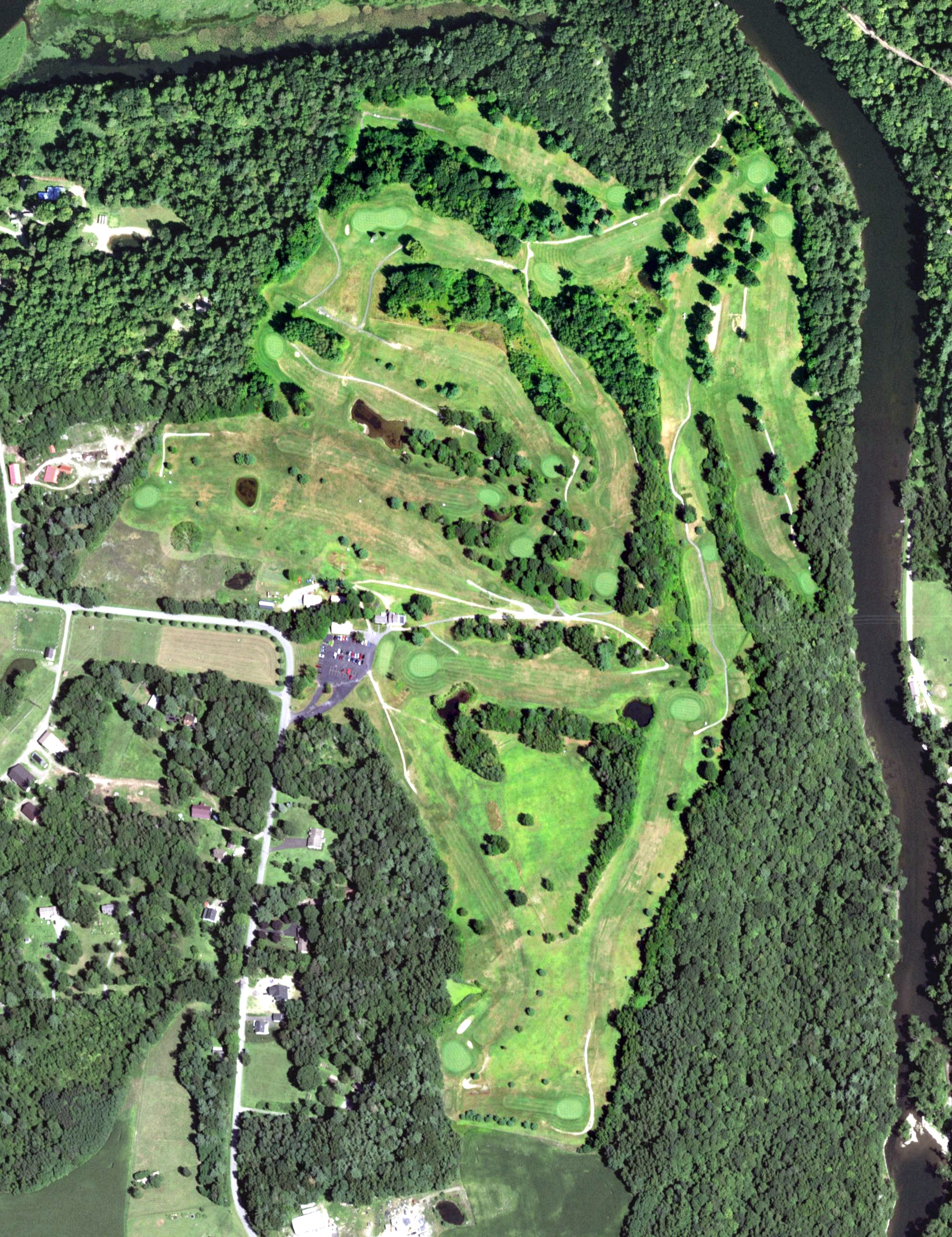 Aerial view of Windy Hills Golf Course, NY