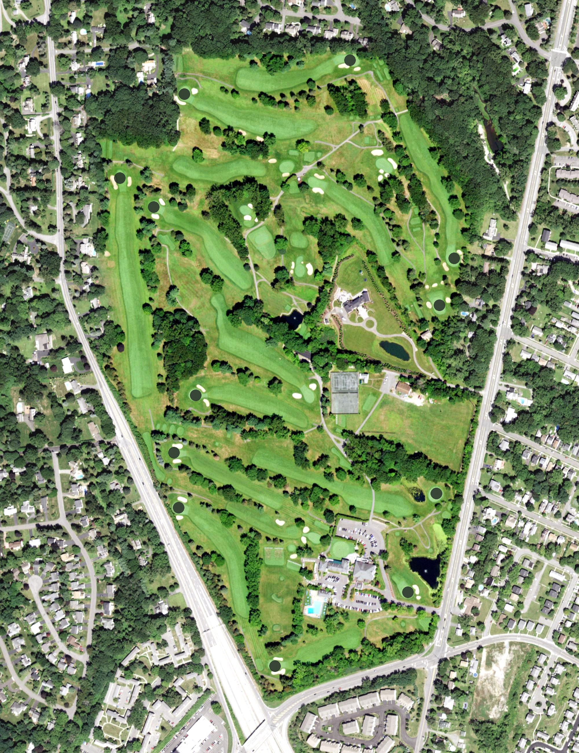 Aerial view of Wolfert's Roost Country Club, NY