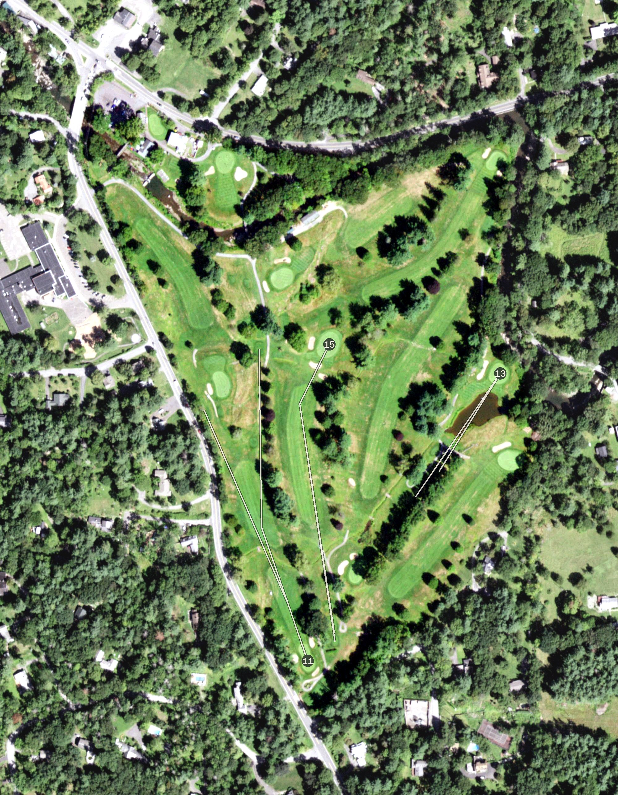 Aerial view of Woodstock Golf Club, NY