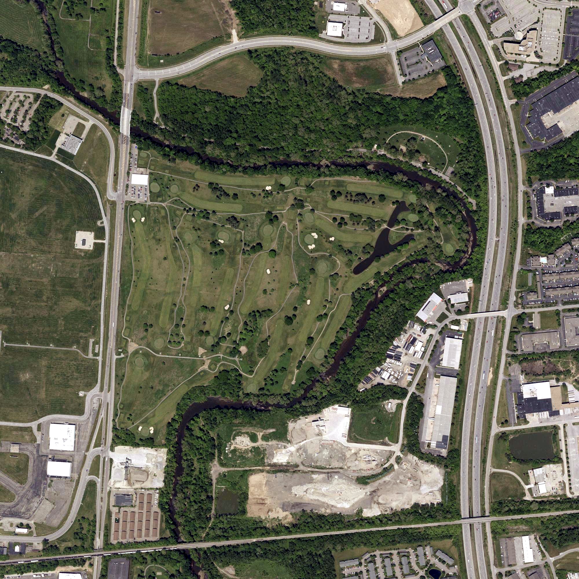 Aerial view of Airport Golf Course, OH