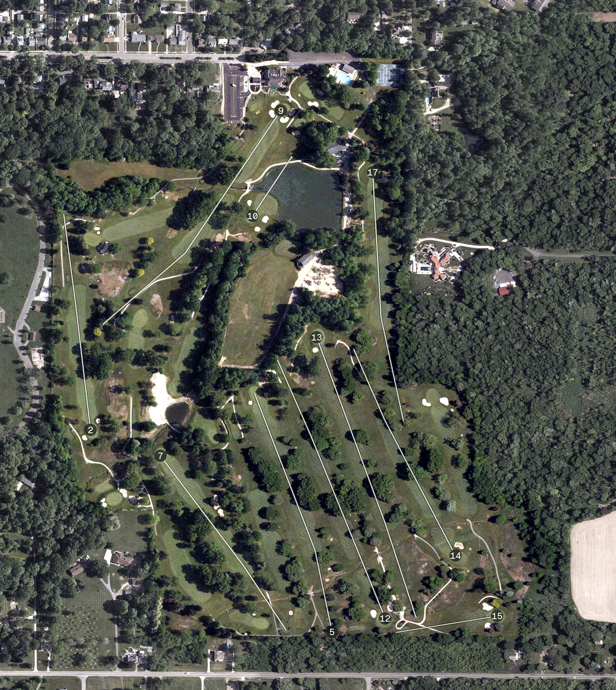 Aerial view of Alliance Country Club, OH
