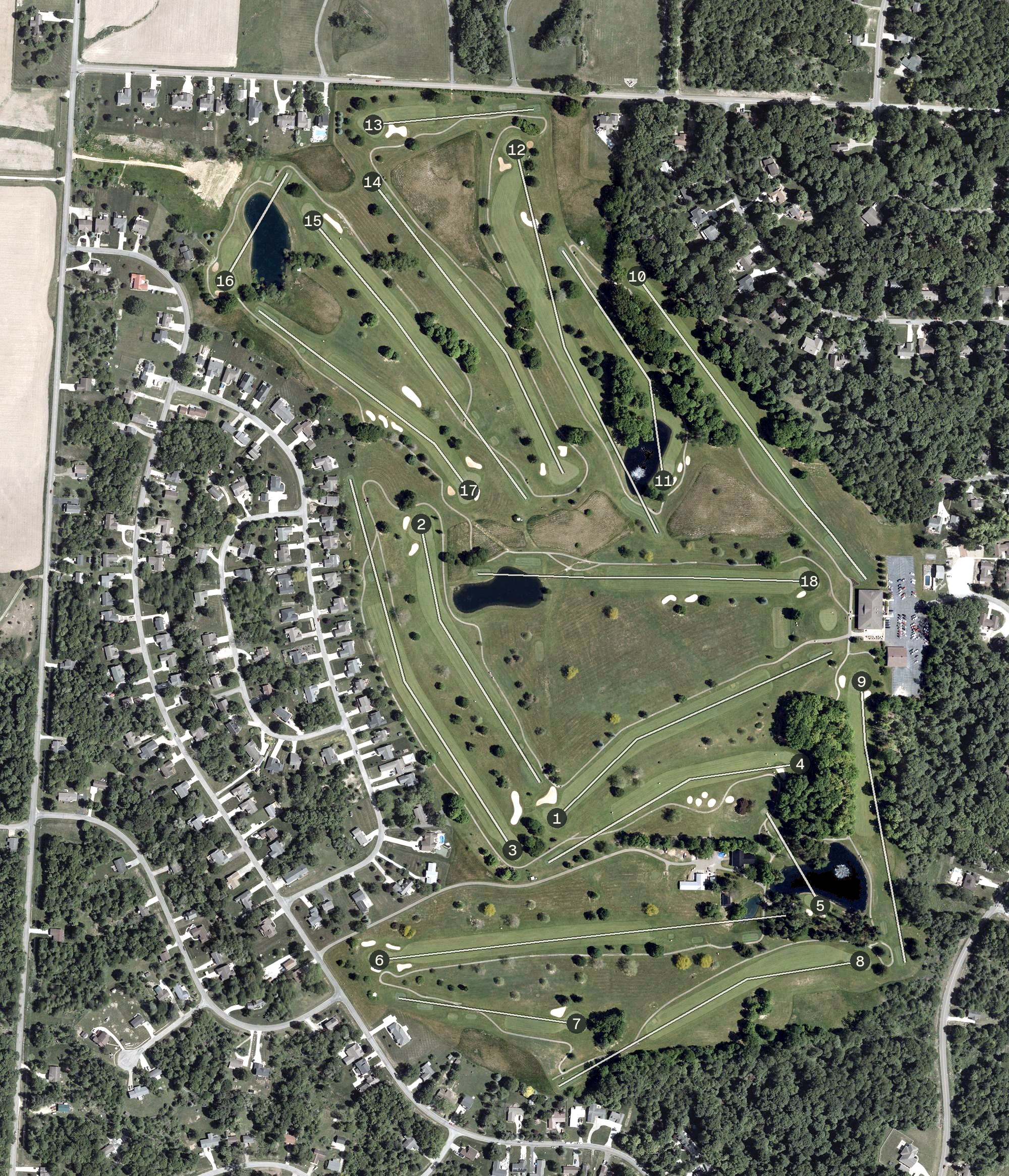 Aerial view of Apple Valley Golf Club, OH