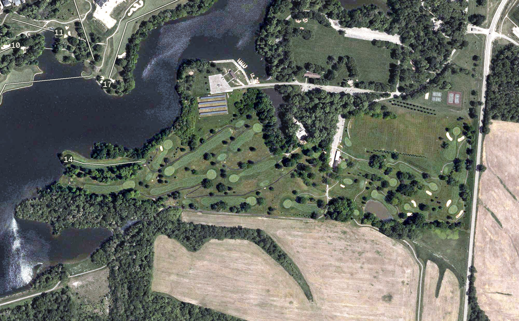 Aerial view of Armco Park Golf Course, OH