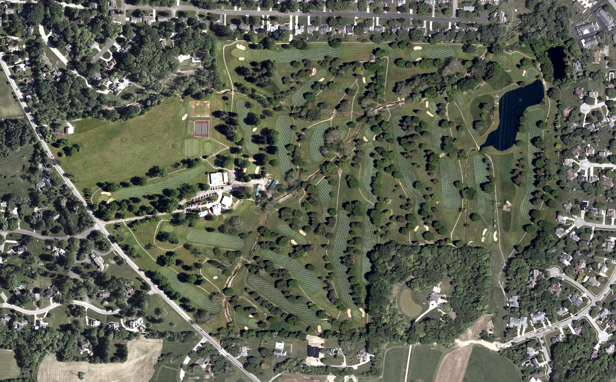 Aerial view of Ashland Golf Club, OH