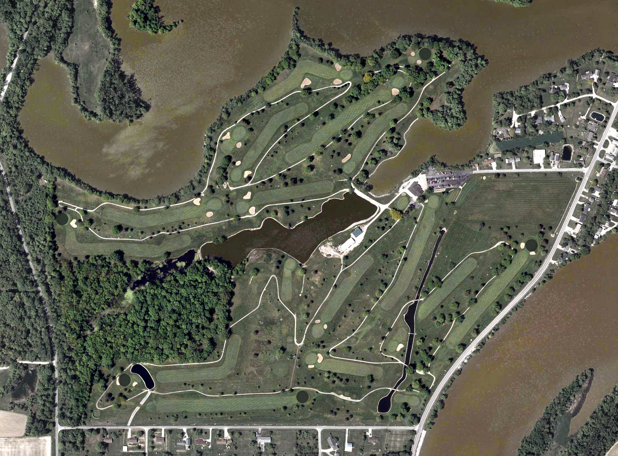 Aerial view of Auglaize Golf Club, OH