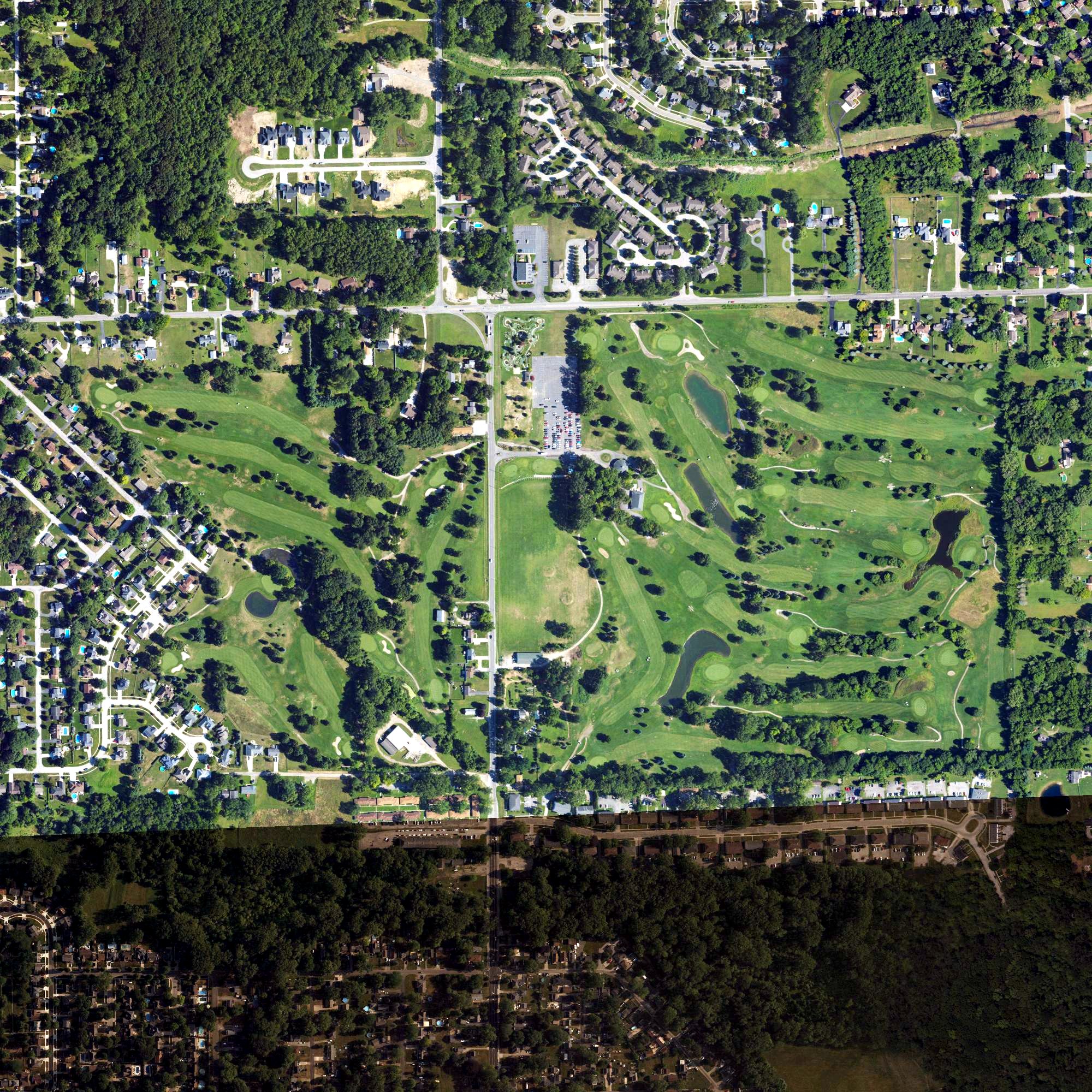 Aerial view of Bedford Hills Golf Club, OH